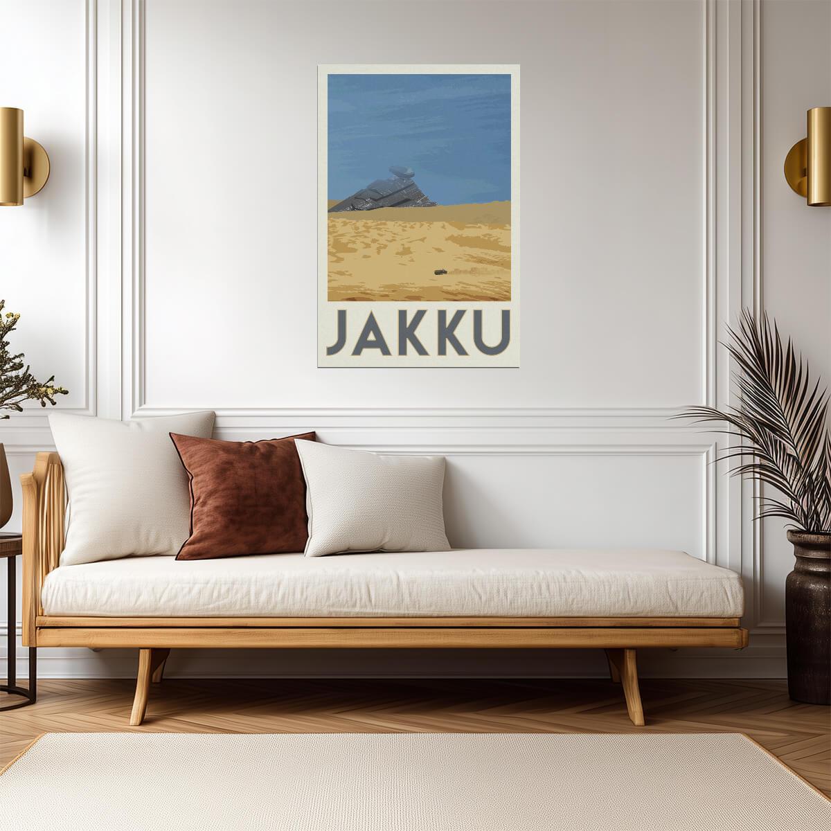 Star Wars Planet Jakku | Minimalist Fantasy Travel Poster - Movies & TV Poster