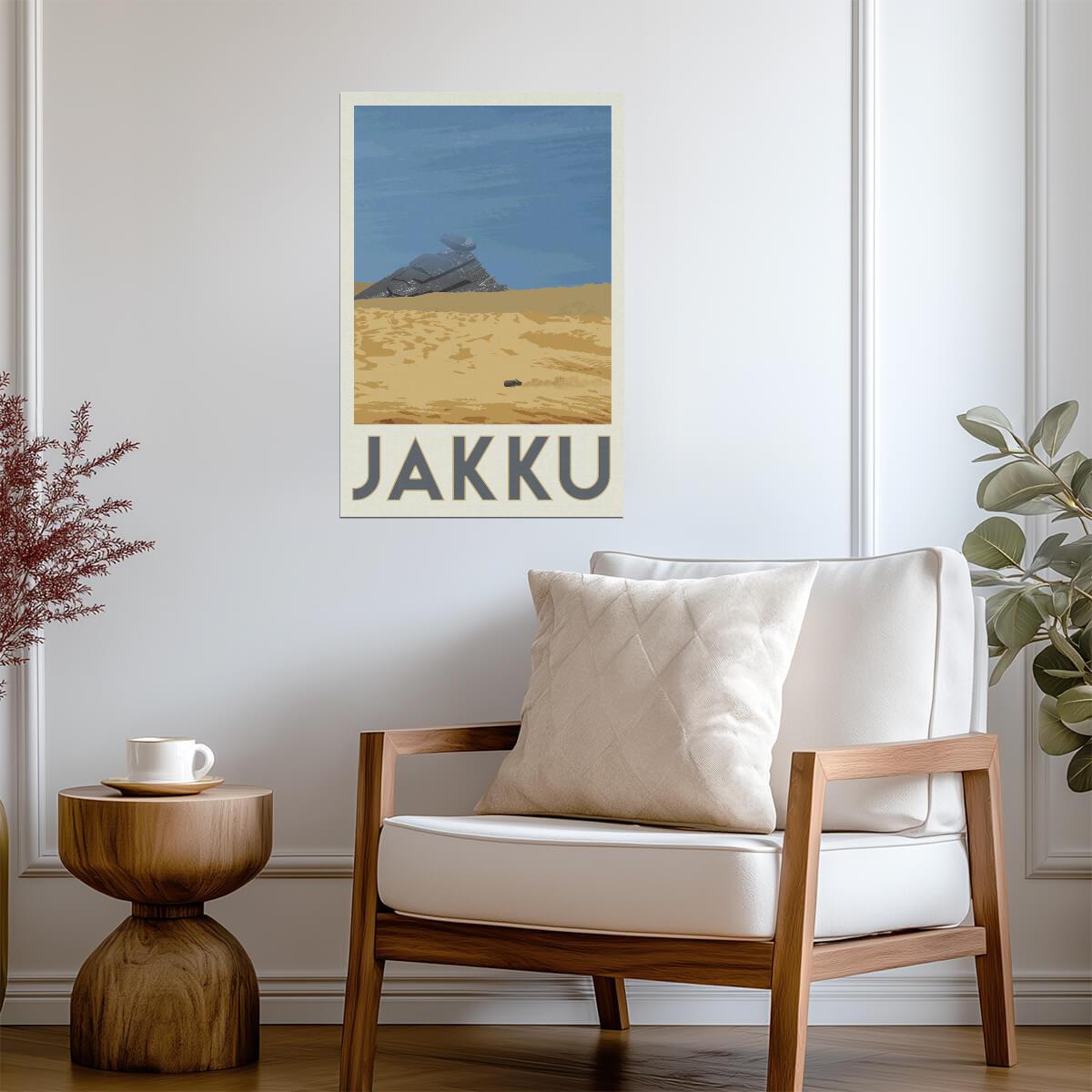 Star Wars Planet Jakku | Minimalist Fantasy Travel Poster - Movies & TV Poster