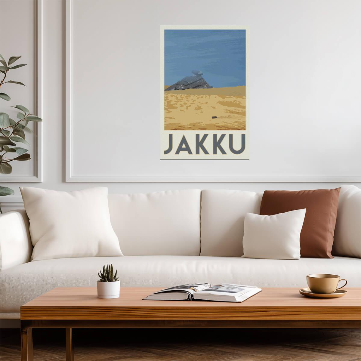 Star Wars Planet Jakku | Minimalist Fantasy Travel Poster - Movies & TV Poster