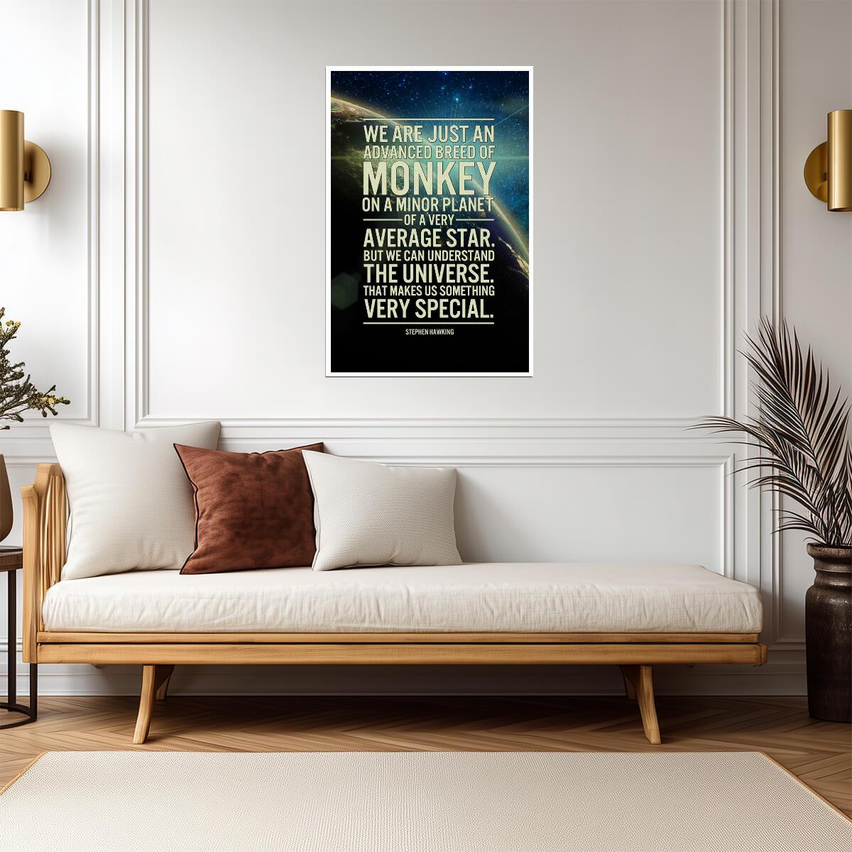 We Can Understand The Universe Stephen Hawking Quote | Inspirational Science Poster | Astrophysics Wall Art - Type & Quotes Poster