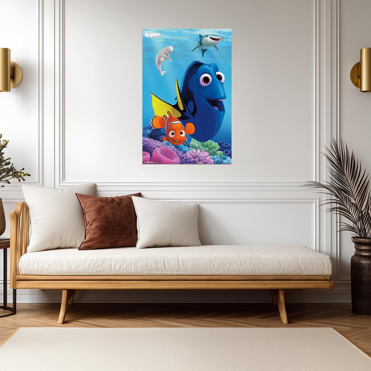 Finding Dory | Dory Portrait Poster | Pixar Animated Movie - Movies & TV Poster