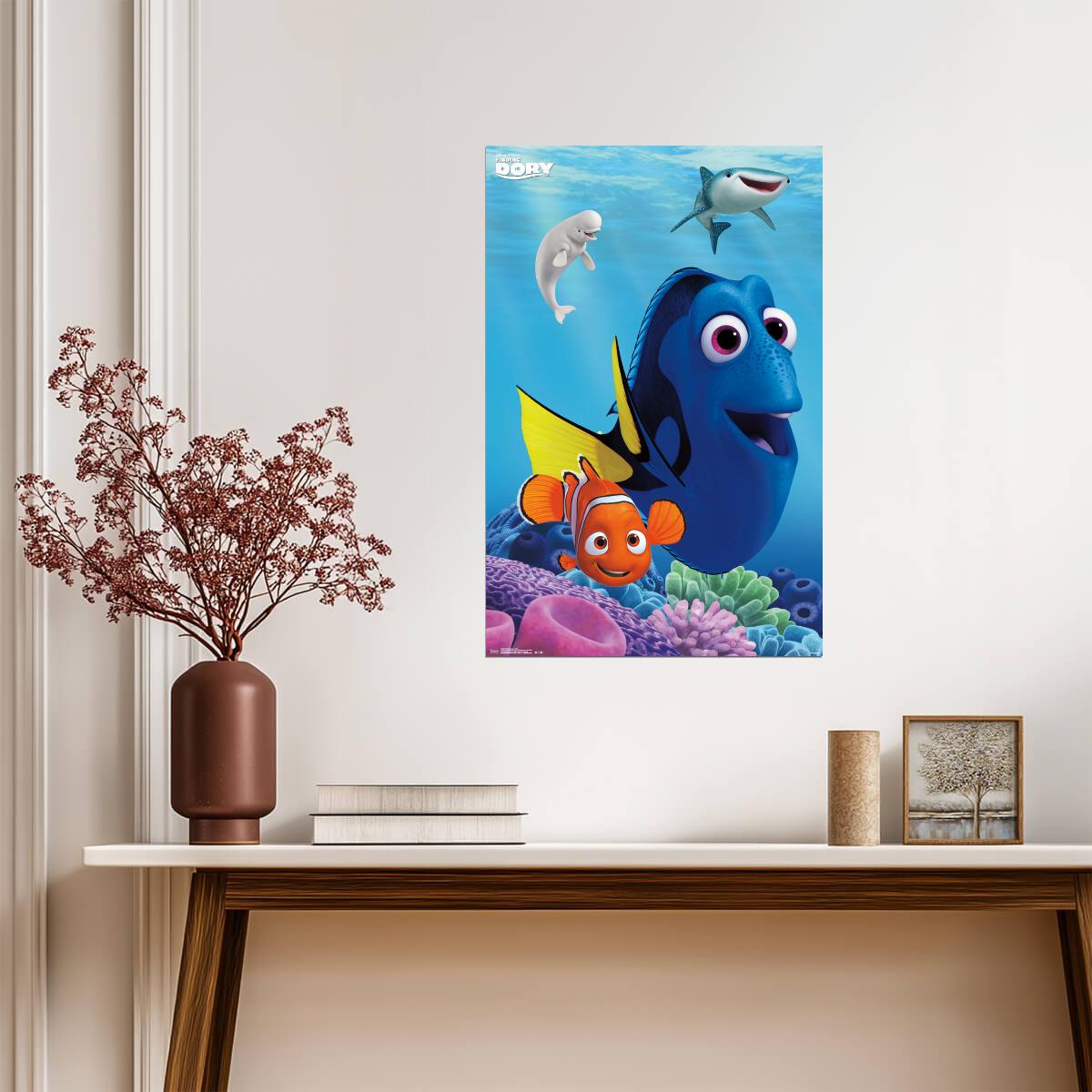 Finding Dory | Dory Portrait Poster | Pixar Animated Movie - Movies & TV Poster