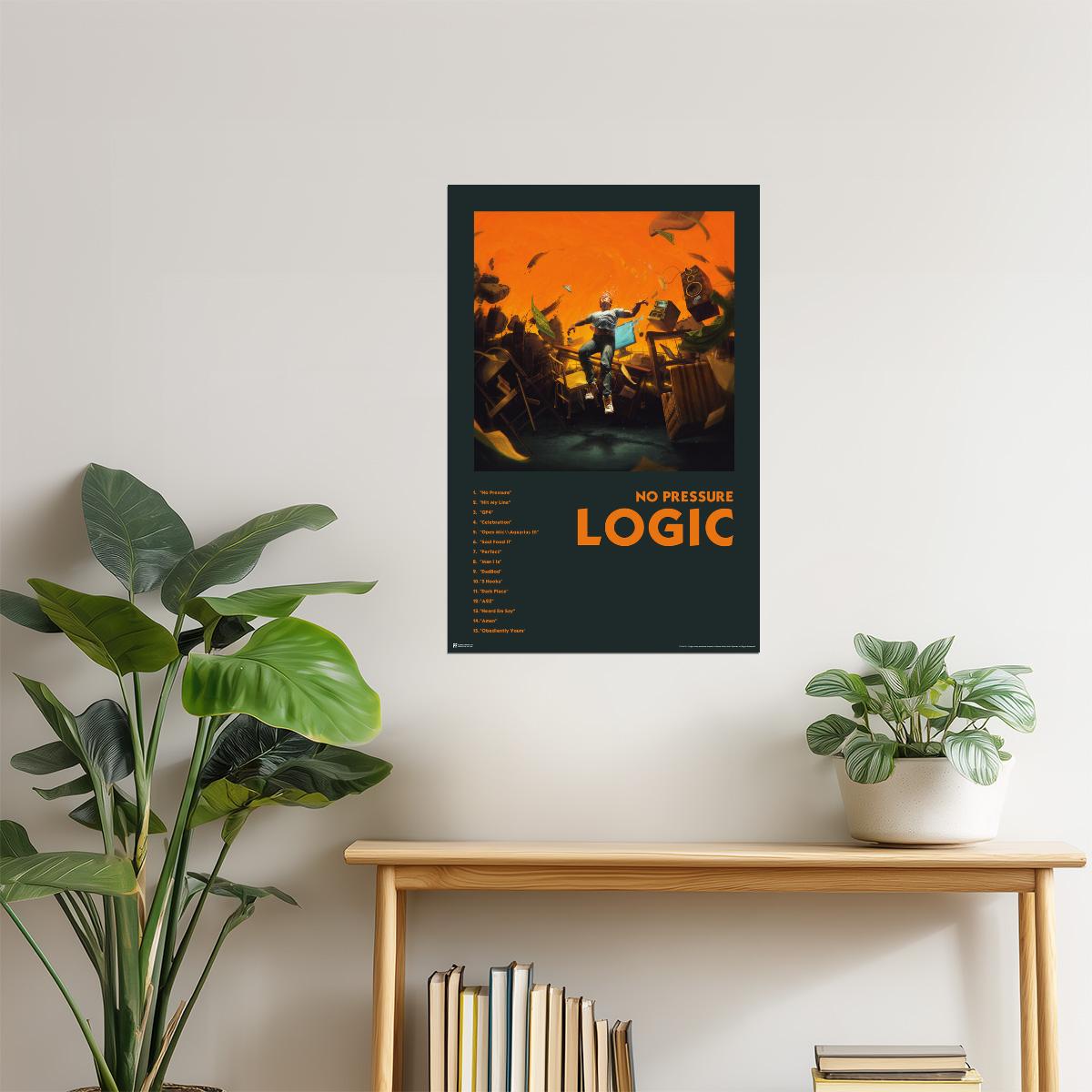 Logic No Pressure Album Art | Panoramic Poster | Hip Hop Wall Art