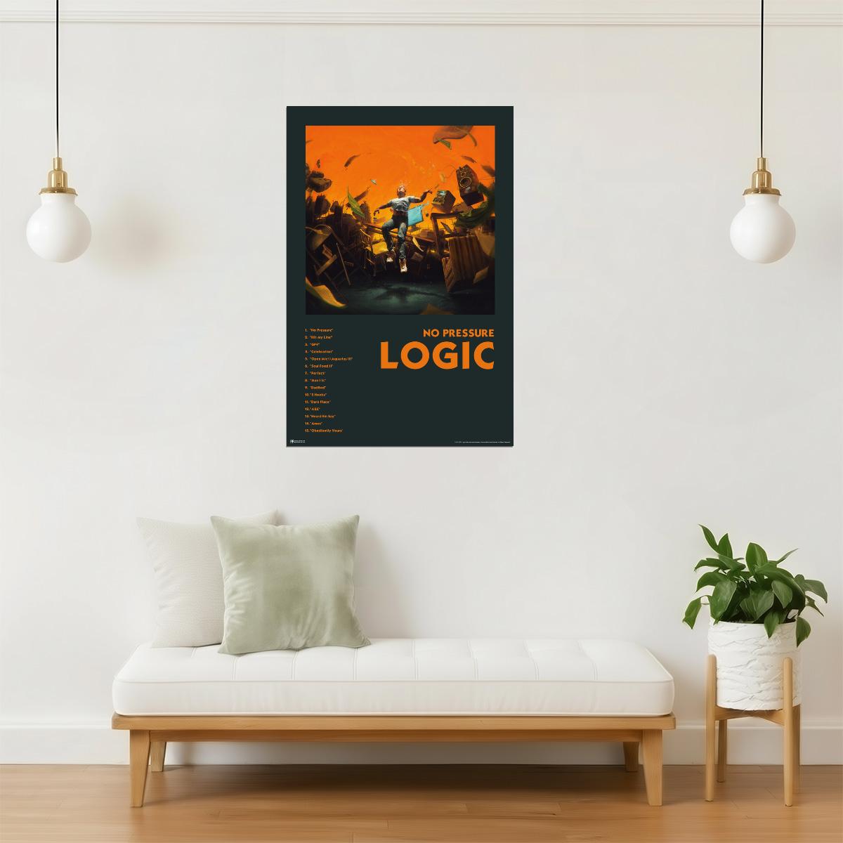Logic No Pressure Album Art | Panoramic Poster | Hip Hop Wall Art