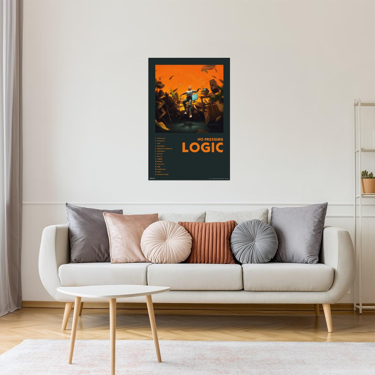 Logic No Pressure Album Art | Panoramic Poster | Hip Hop Wall Art