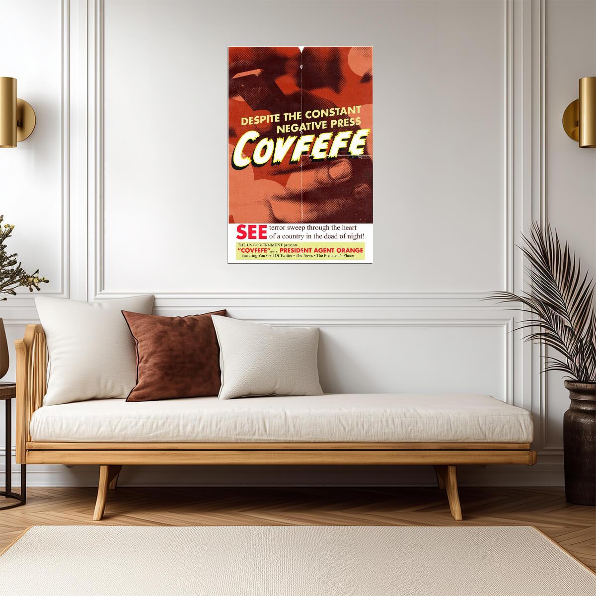 Covfefe | Minimalist Horror Movie Parody Poster - Movies & TV Poster