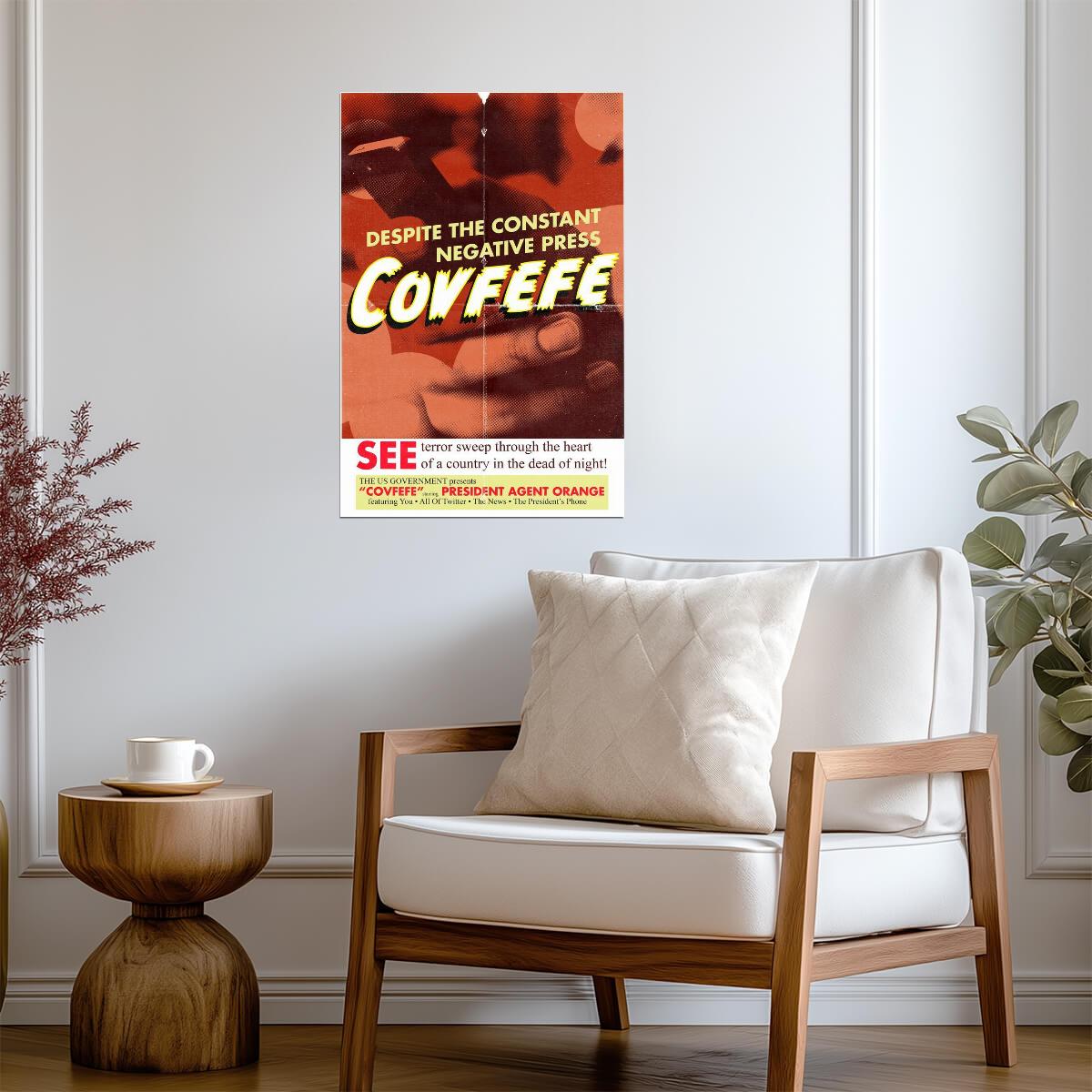 Covfefe | Minimalist Horror Movie Parody Poster - Movies & TV Poster
