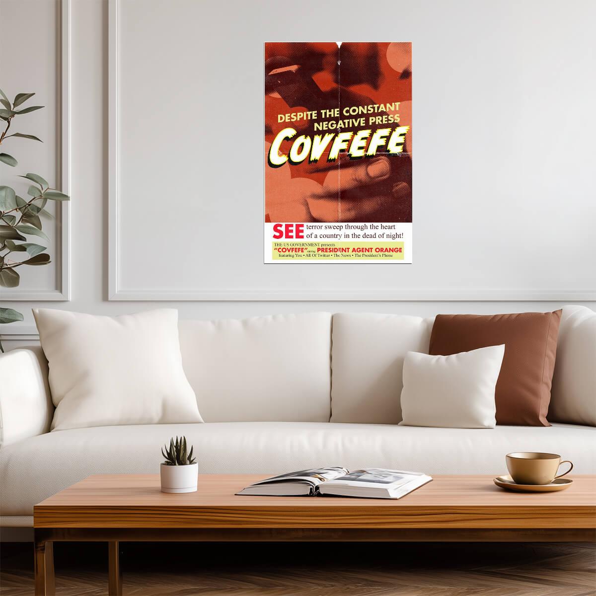 Covfefe | Minimalist Horror Movie Parody Poster - Movies & TV Poster