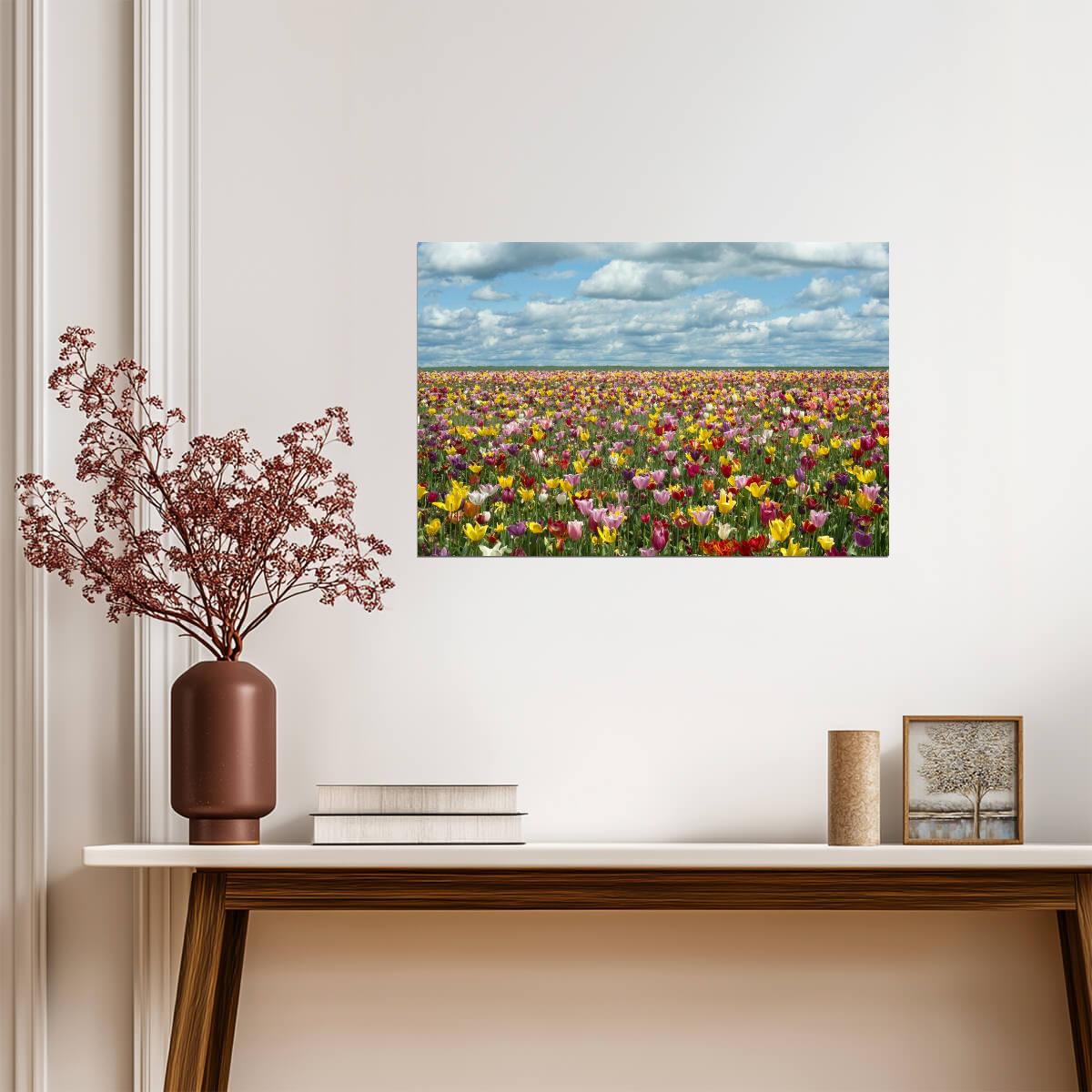 Tulip Fields in Oregon | Floral Landscape Photography | Spring Poster - Photography Poster