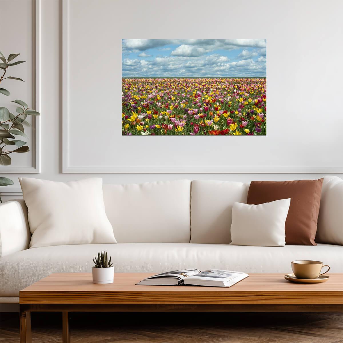 Tulip Fields in Oregon | Floral Landscape Photography | Spring Poster - Photography Poster