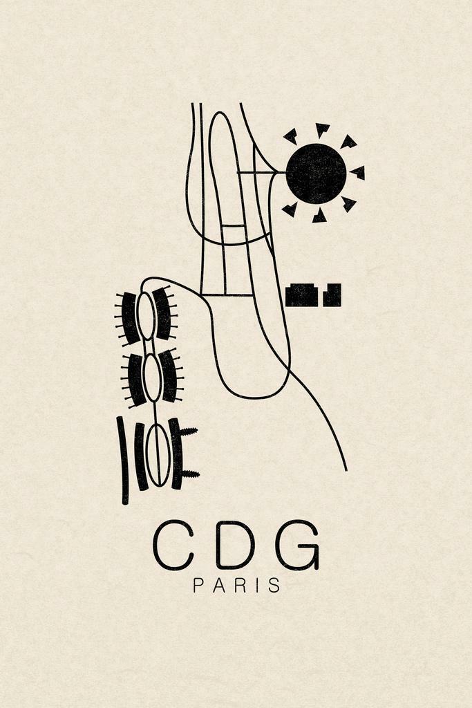 Paris Map | CDG Airport Minimalist Poster