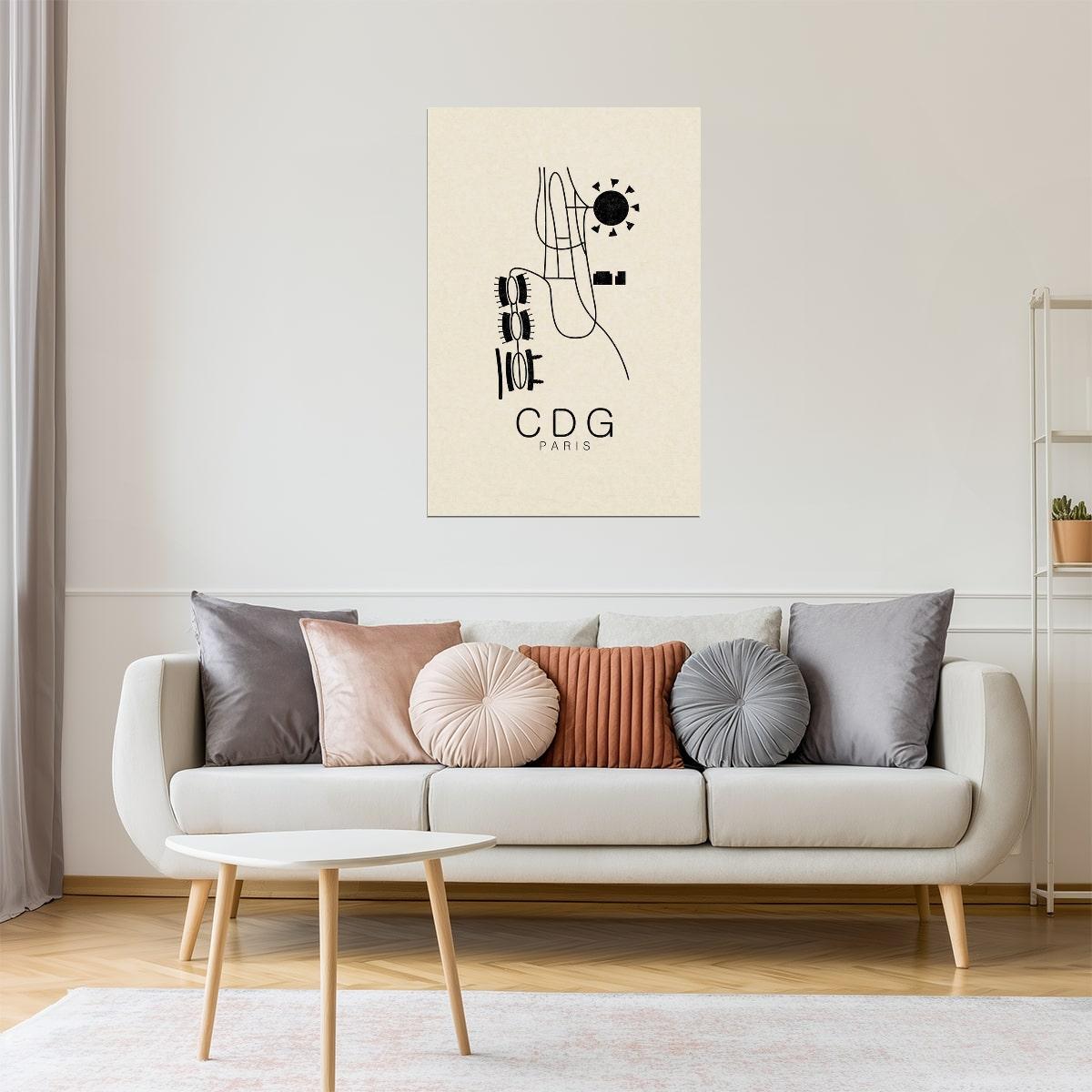 Paris Map | CDG Airport Minimalist Poster