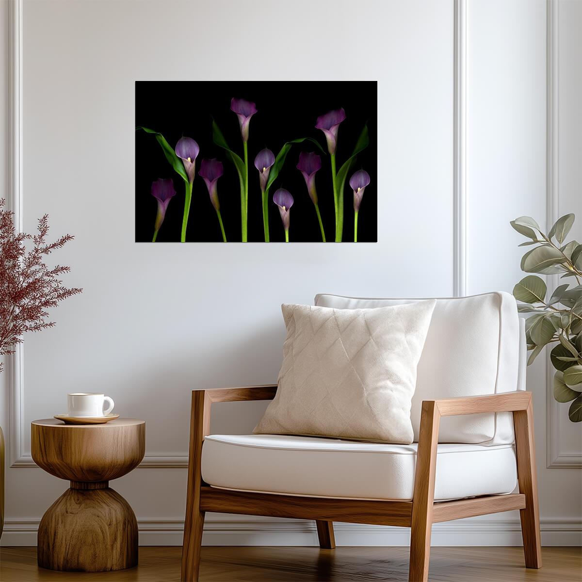 Purple Calla Lilies | Floral Photography Print | Botanical Wall Art Poster - Photography Poster