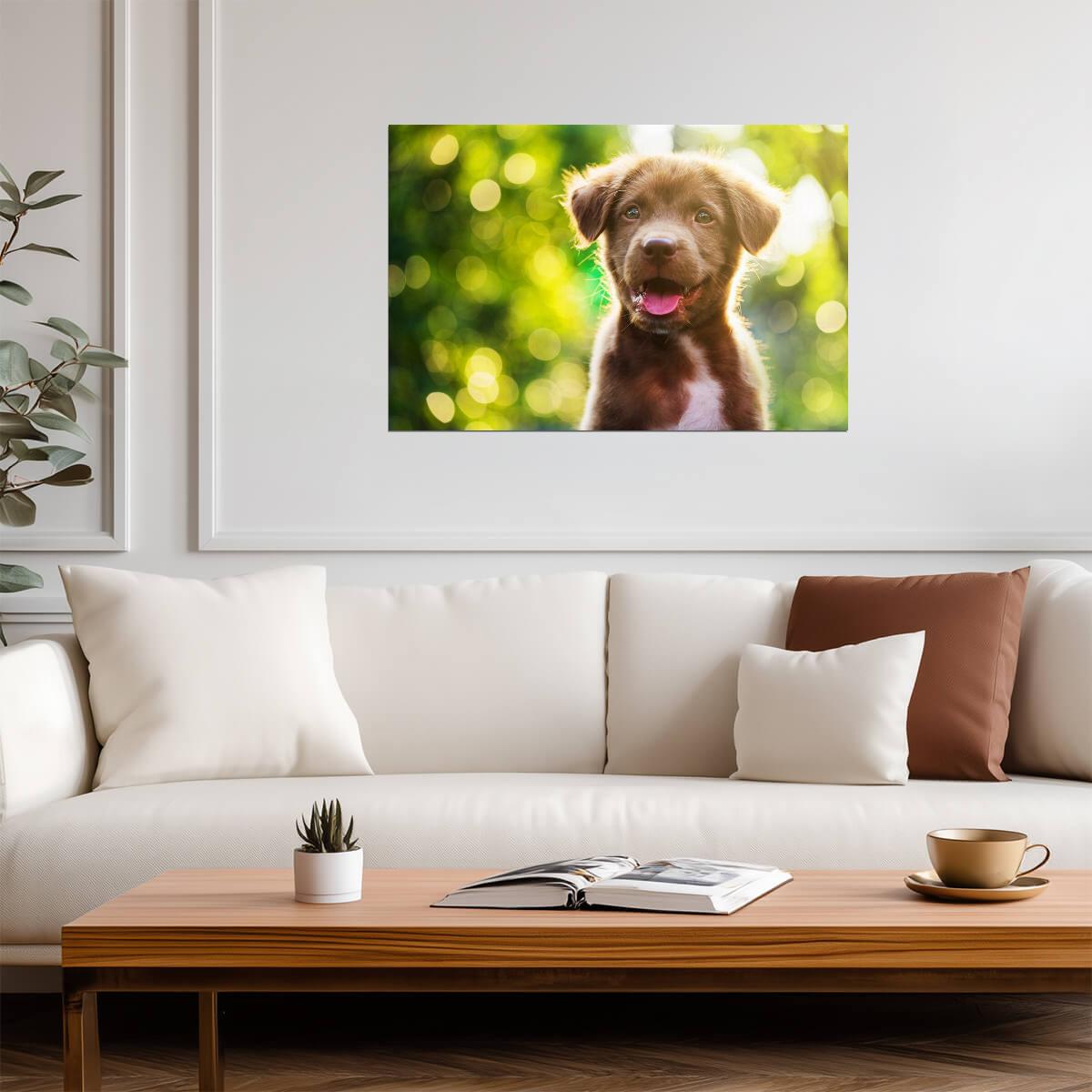 Cute Brown Puppy Outside | Pet Photography | Adorable Dog Poster - Photography Poster