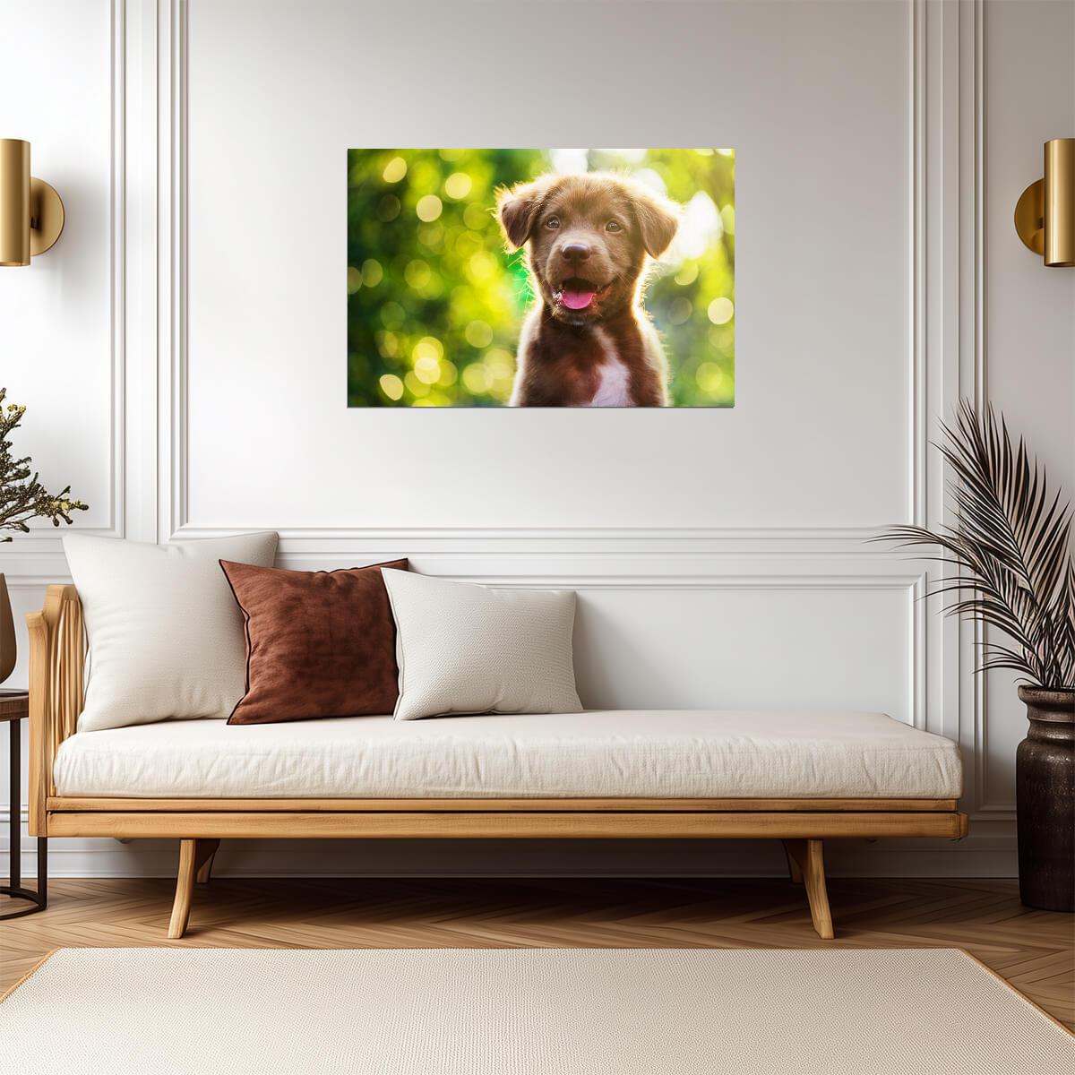 Cute Brown Puppy Outside | Pet Photography | Adorable Dog Poster - Photography Poster