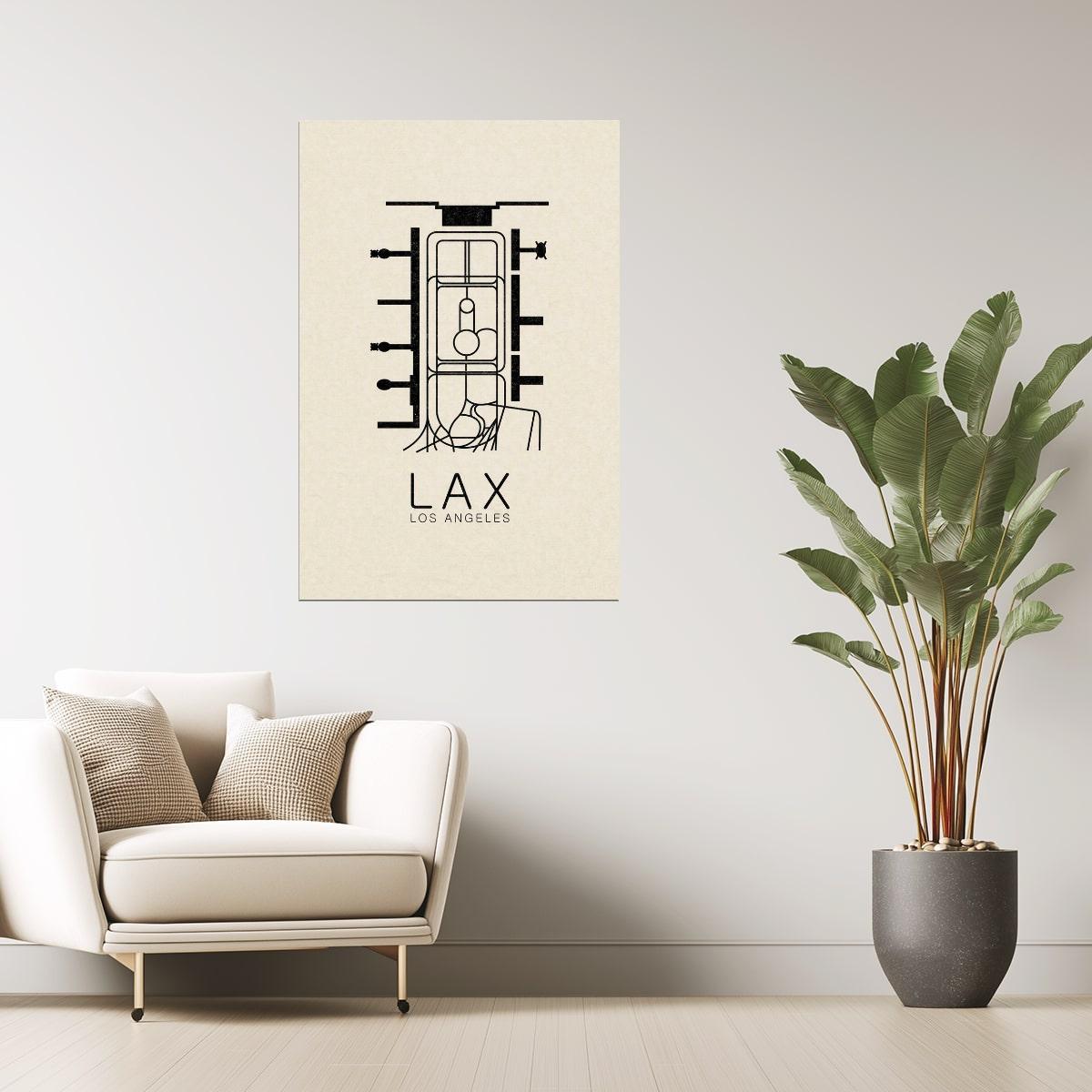 Los Angeles Map | LAX Airport Minimalist Poster