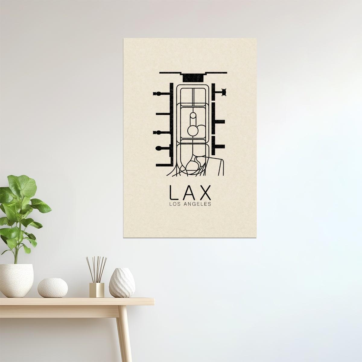 Los Angeles Map | LAX Airport Minimalist Poster