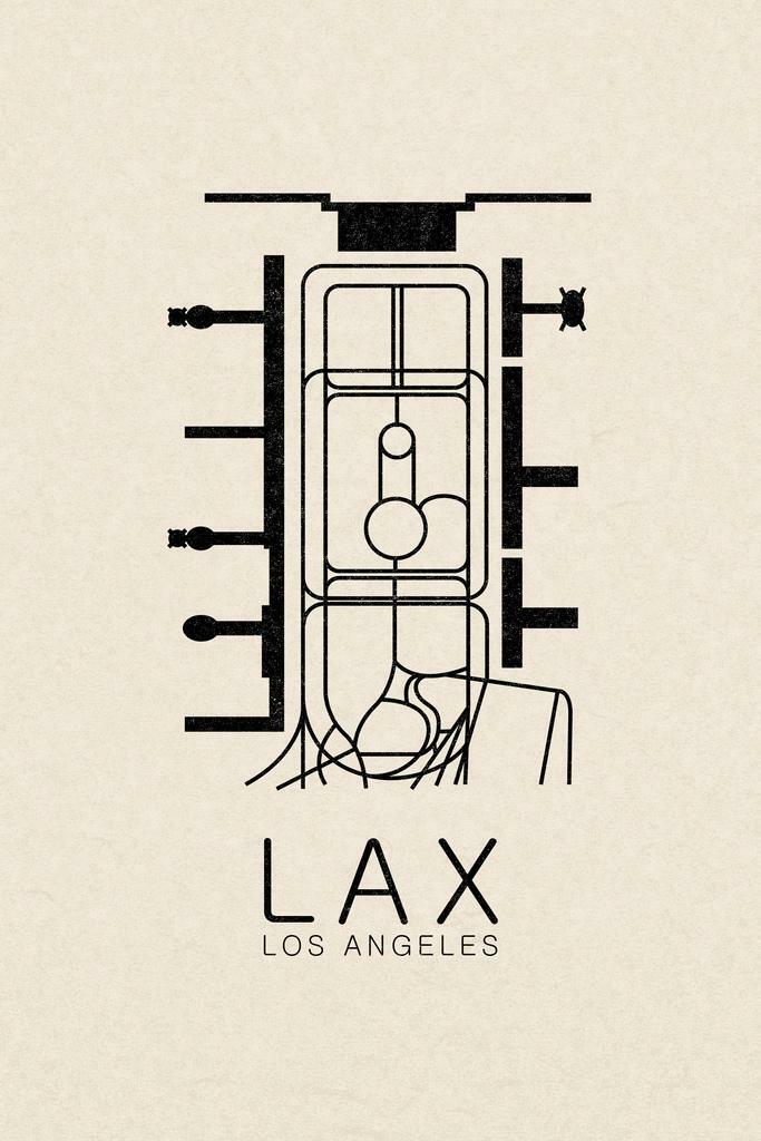 Los Angeles Map | LAX Airport Minimalist Poster