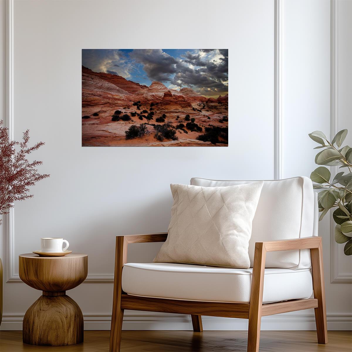 Wavy Desert Sand Dunes | Abstract Nature Photography | Landscape Poster - Photography Poster