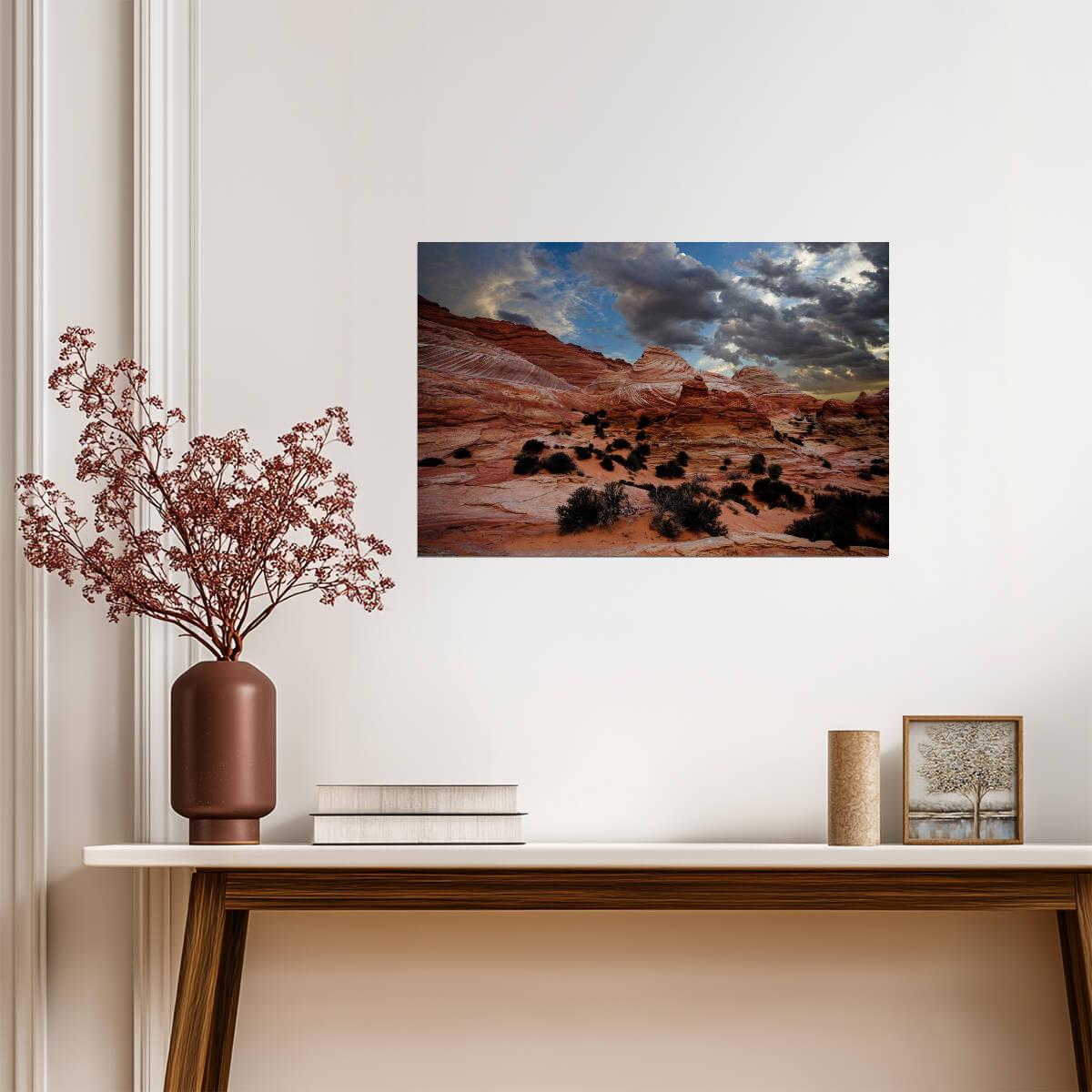 Wavy Desert Sand Dunes | Abstract Nature Photography | Landscape Poster - Photography Poster