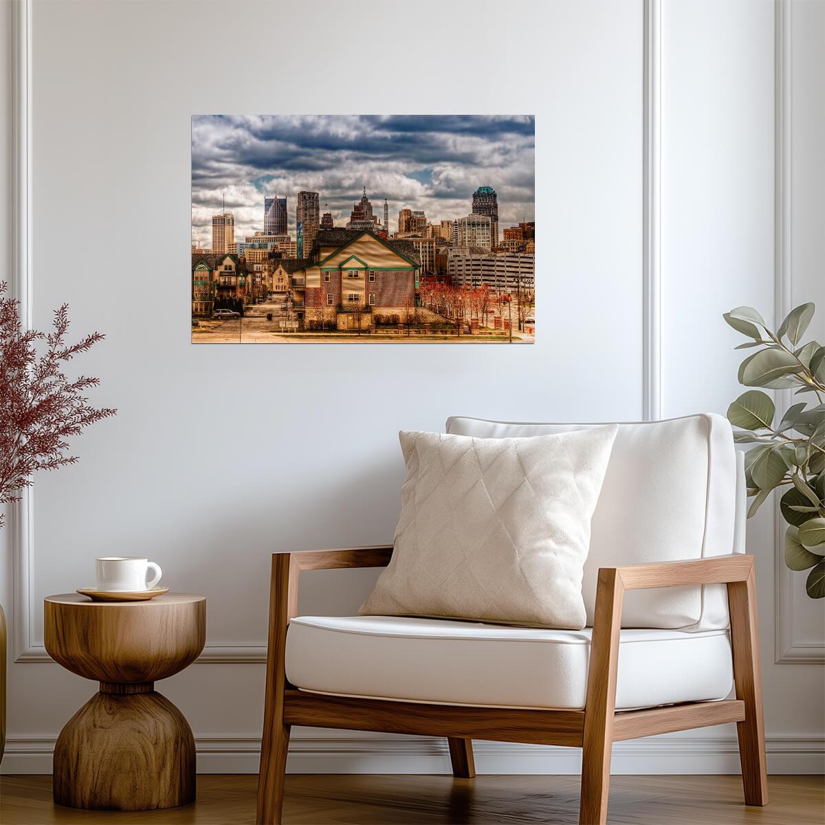 Detroit Revival Architecture | Urban Photography Poster | City Rebirth Art - Photography Poster