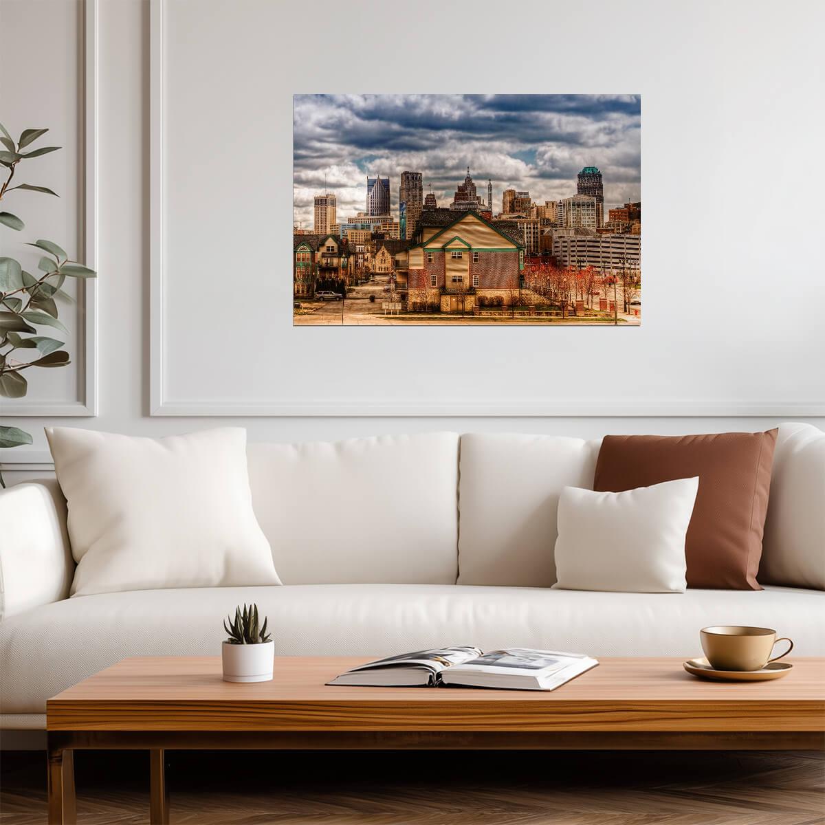 Detroit Revival Architecture | Urban Photography Poster | City Rebirth Art - Photography Poster