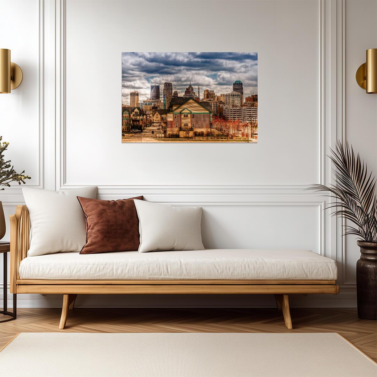 Detroit Revival Architecture | Urban Photography Poster | City Rebirth Art - Photography Poster