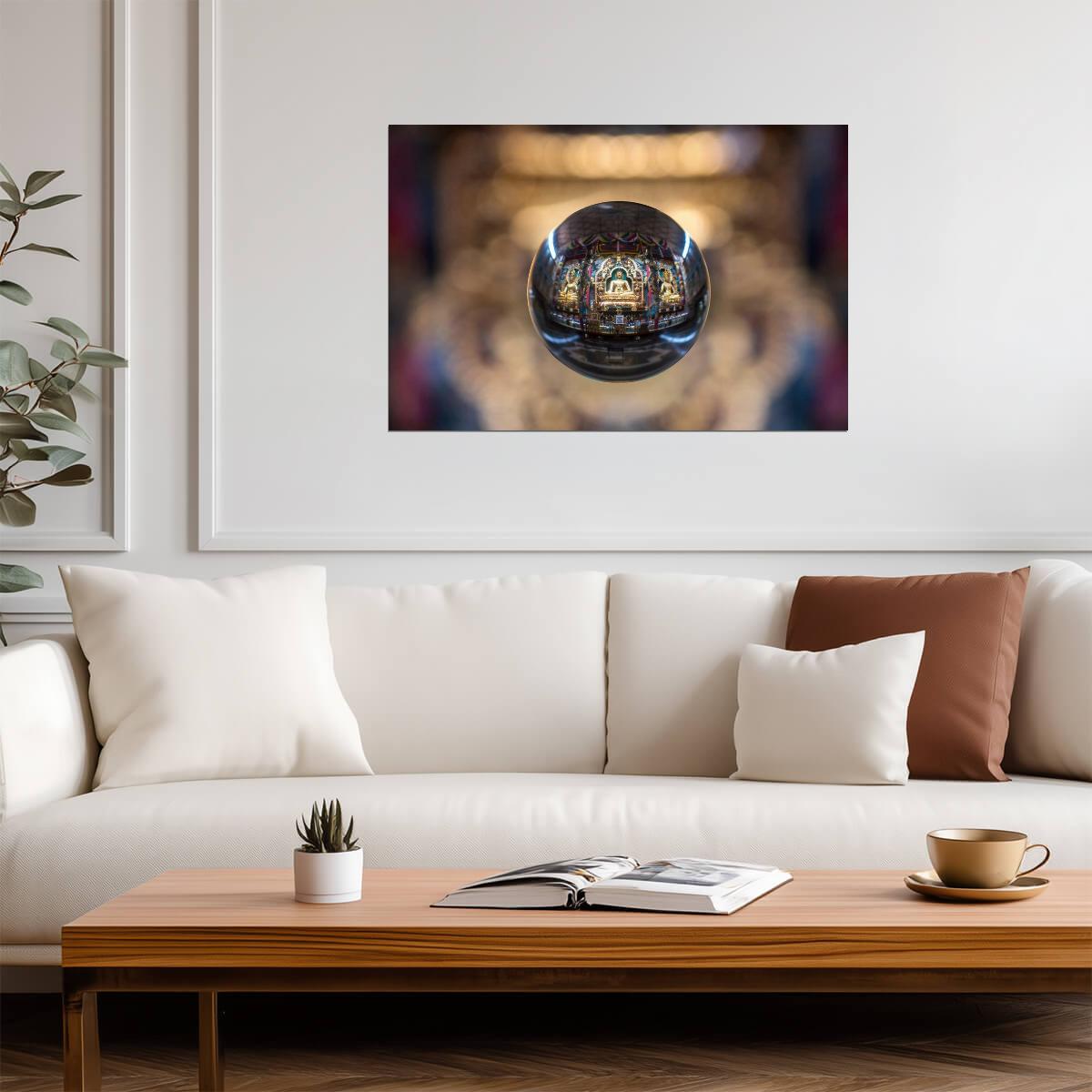 Buddha's Orb Light Painting | Abstract Photography | Spiritual Art Poster - Photography Poster