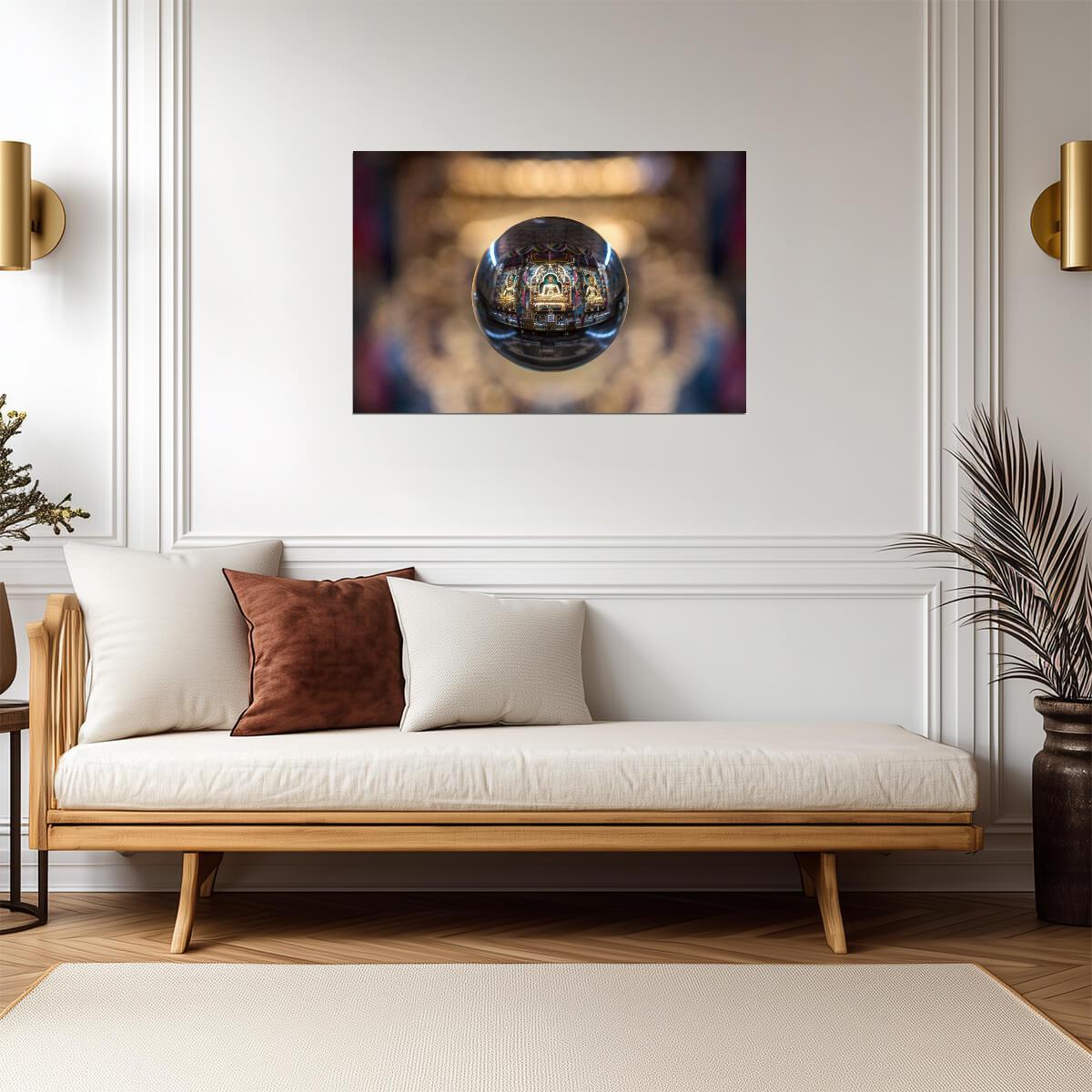 Buddha's Orb Light Painting | Abstract Photography | Spiritual Art Poster - Photography Poster