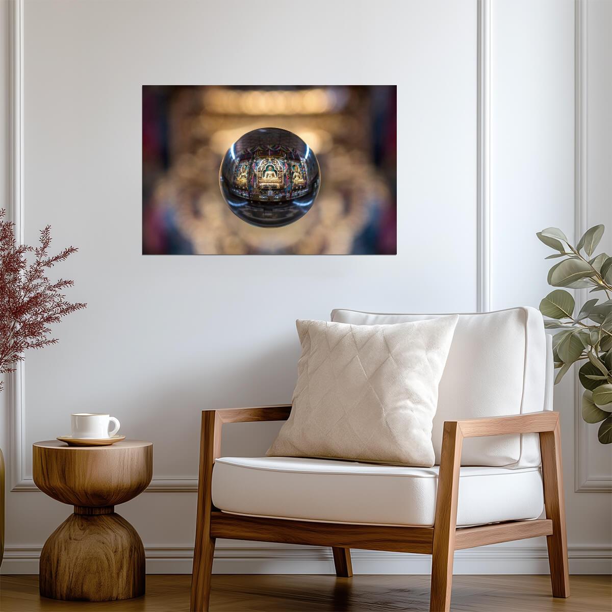 Buddha's Orb Light Painting | Abstract Photography | Spiritual Art Poster - Photography Poster