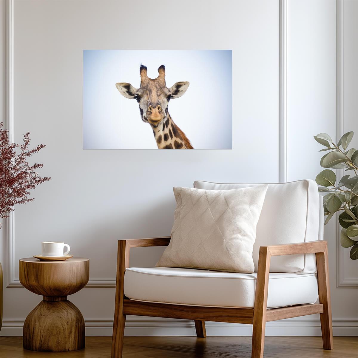 Giraffe Close Up Portrait | African Wildlife Photography | Animal Poster - Photography Poster