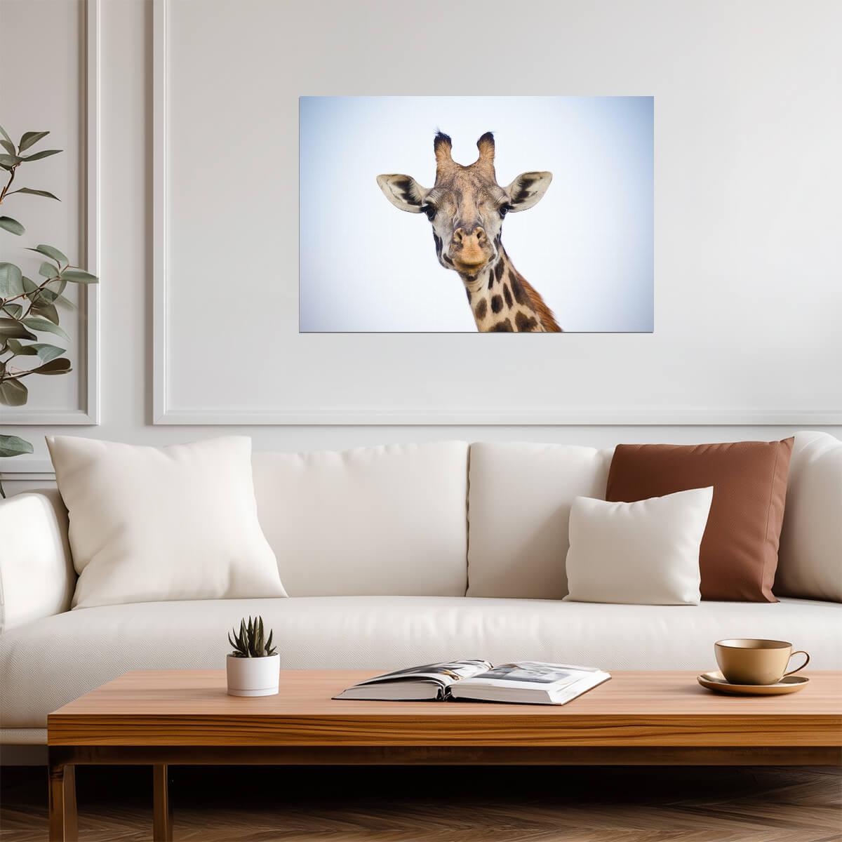 Giraffe Close Up Portrait | African Wildlife Photography | Animal Poster - Photography Poster