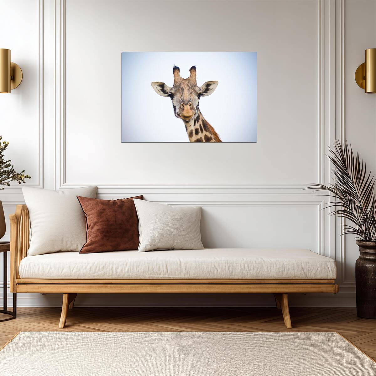 Giraffe Close Up Portrait | African Wildlife Photography | Animal Poster - Photography Poster