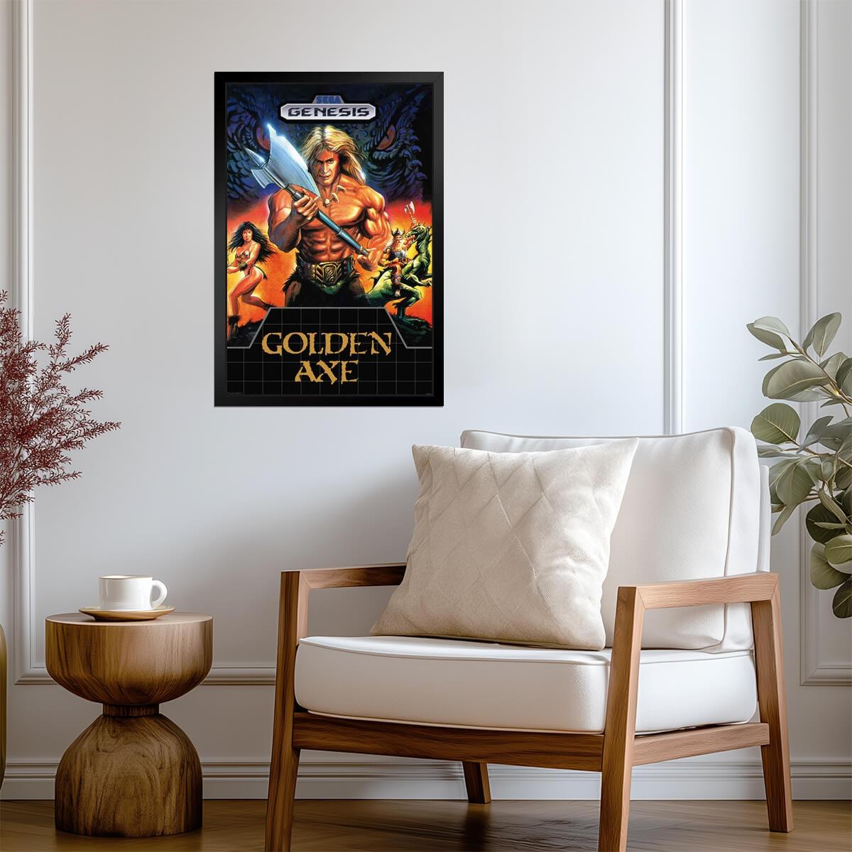 Golden Axe | Retro Gaming Poster | Nostalgia Genesis Arcade Art