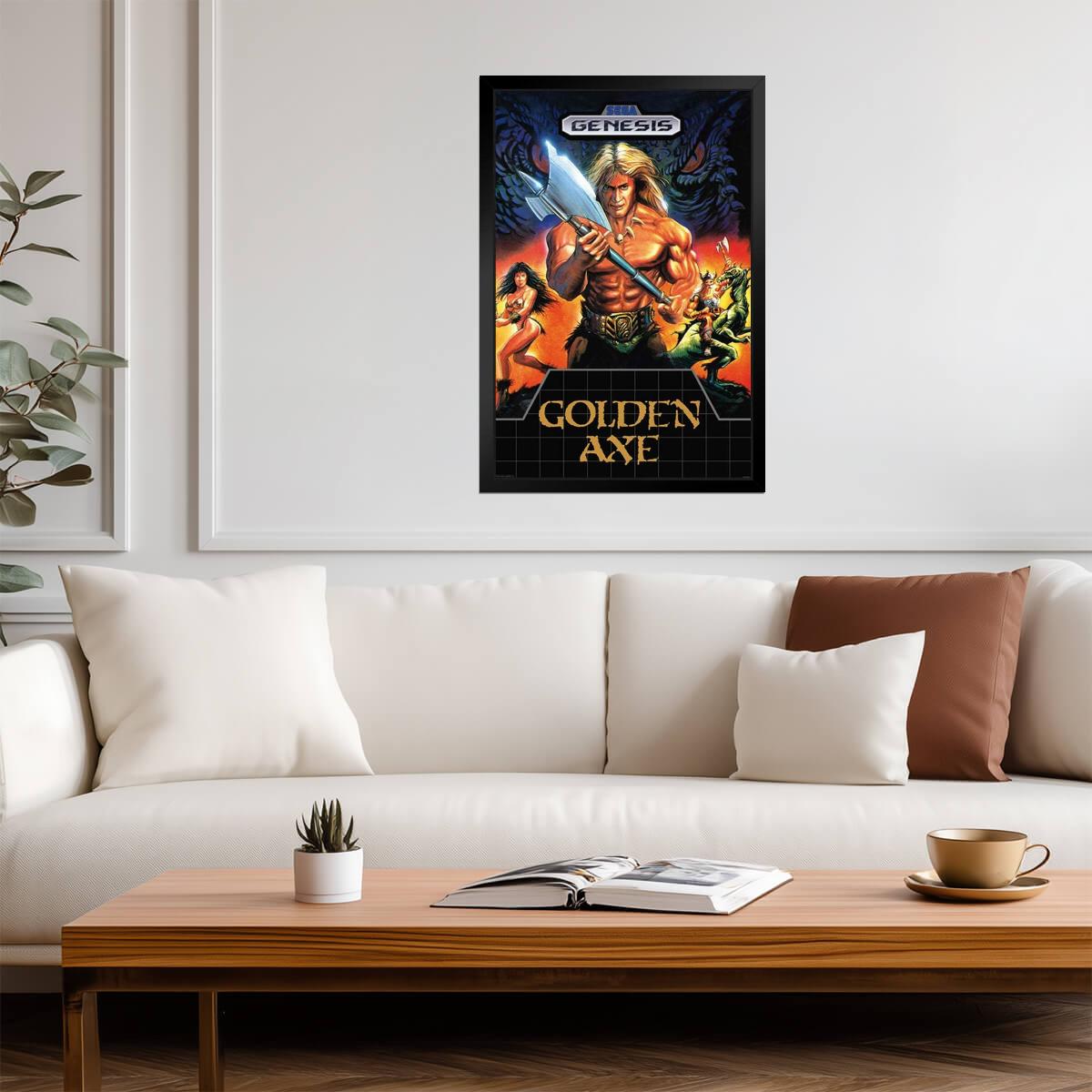Golden Axe | Retro Gaming Poster | Nostalgia Genesis Arcade Art
