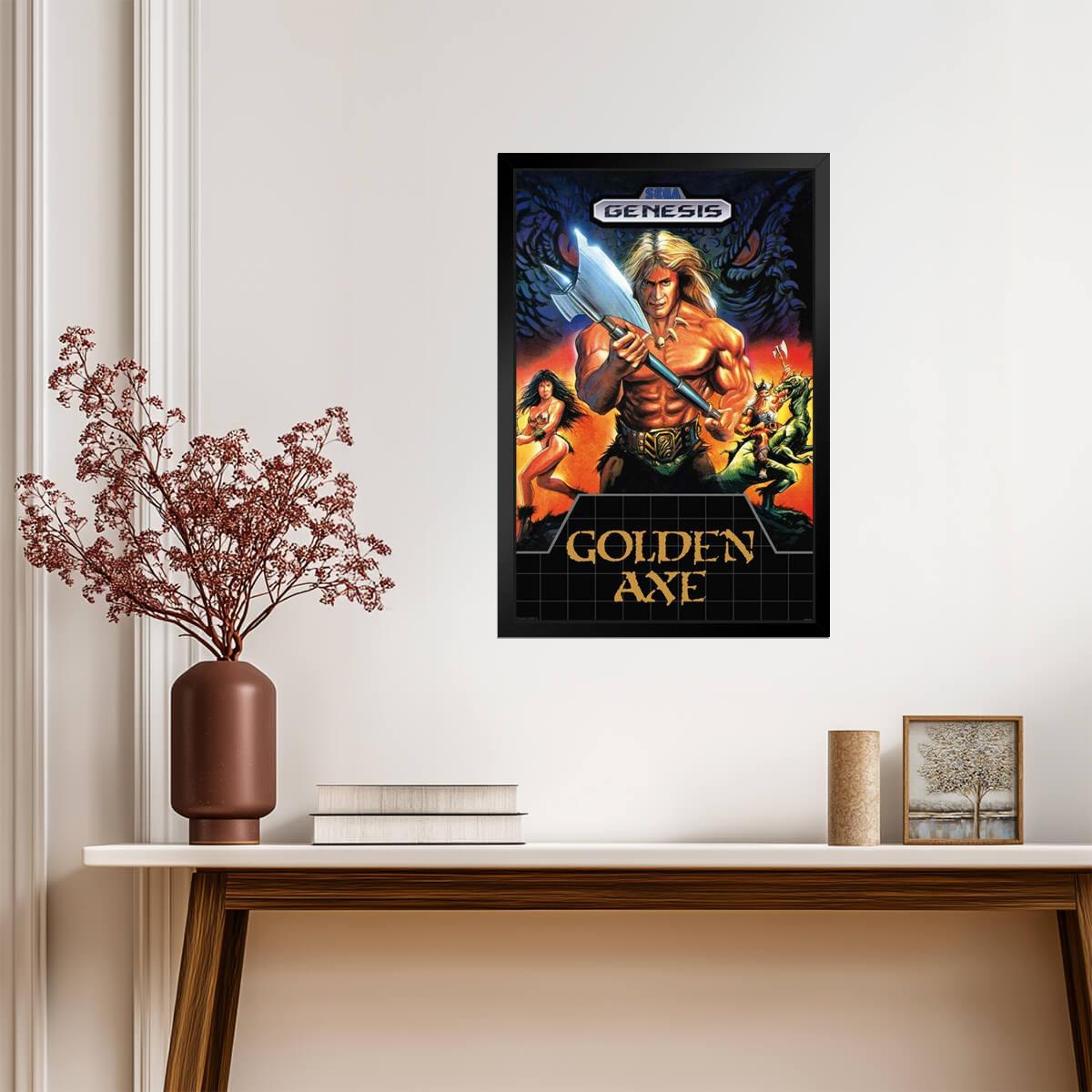 Golden Axe | Retro Gaming Poster | Nostalgia Genesis Arcade Art