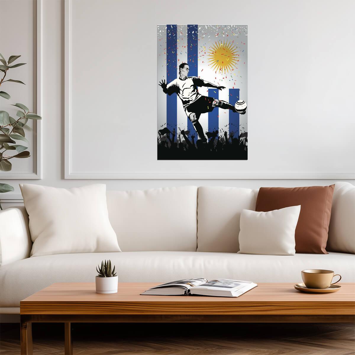 Uruguay National Soccer Team | Sports Poster | Football Fan Wall Art