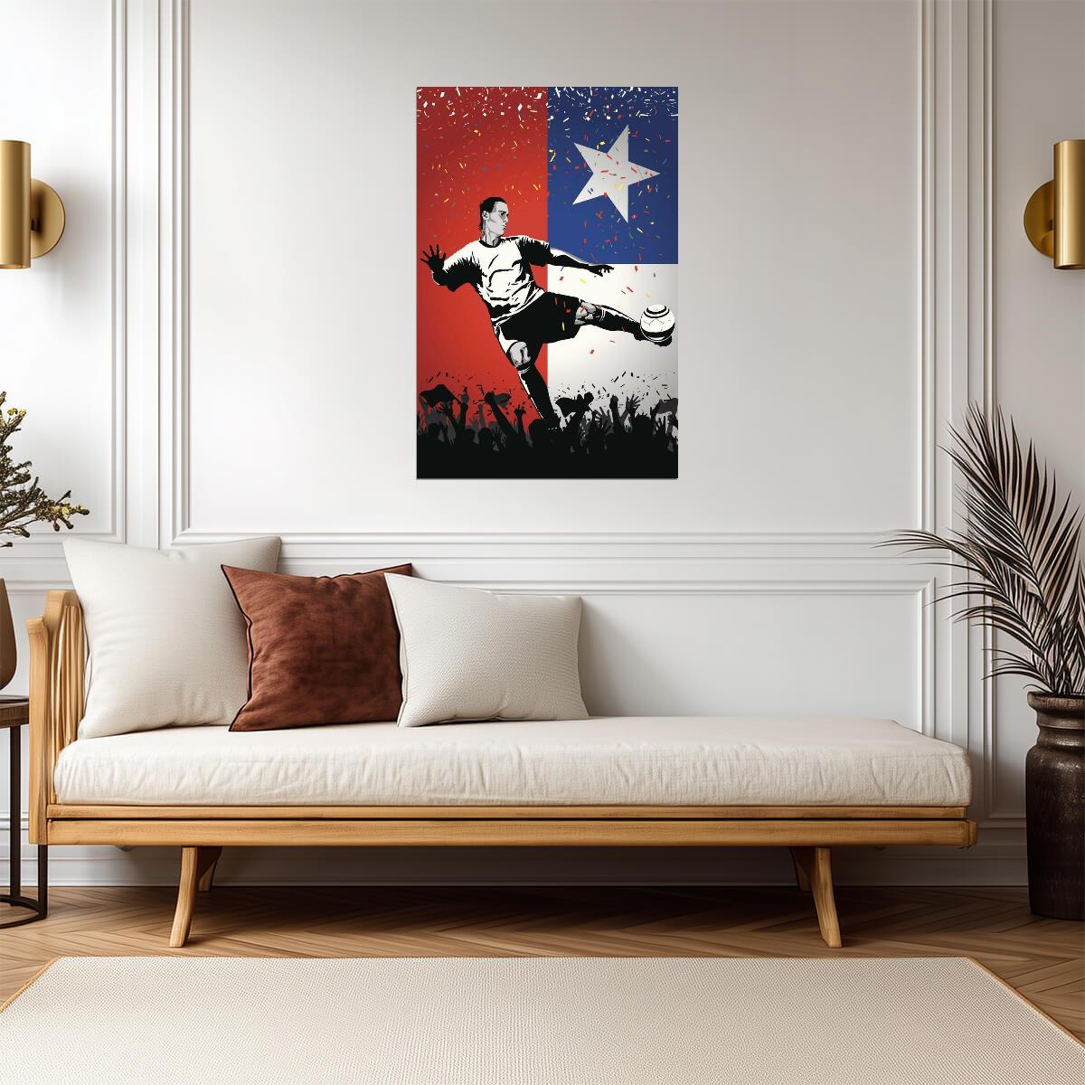 Chile National Soccer Team | Sports Poster | Football Fan Wall Art