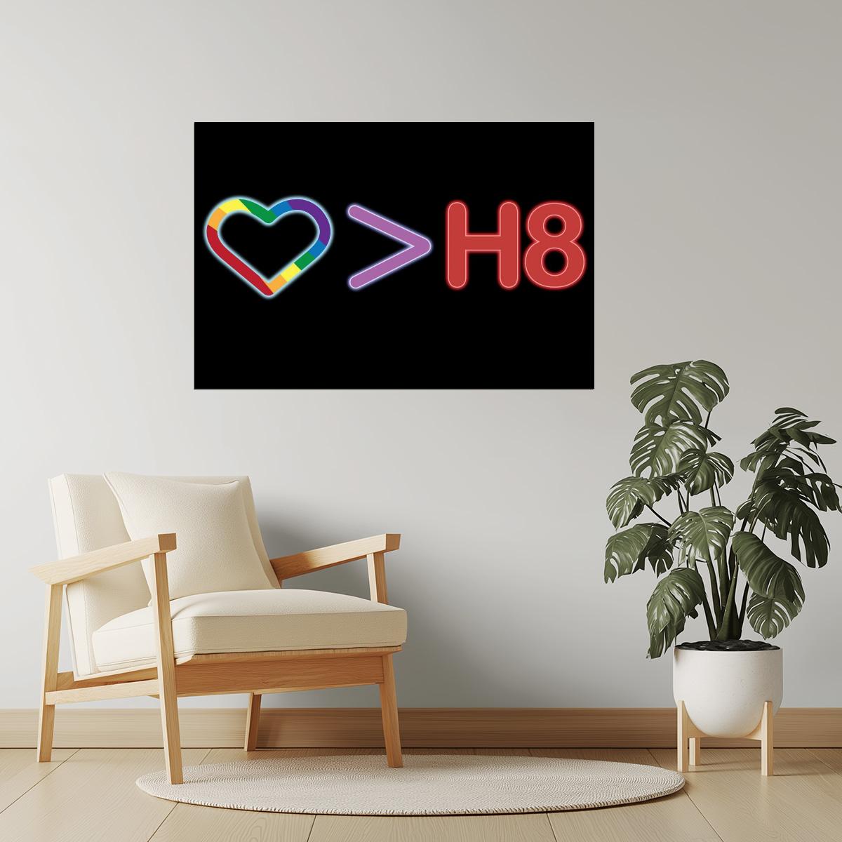 Love Is Greater Than Hate | Pride Motivational Poster