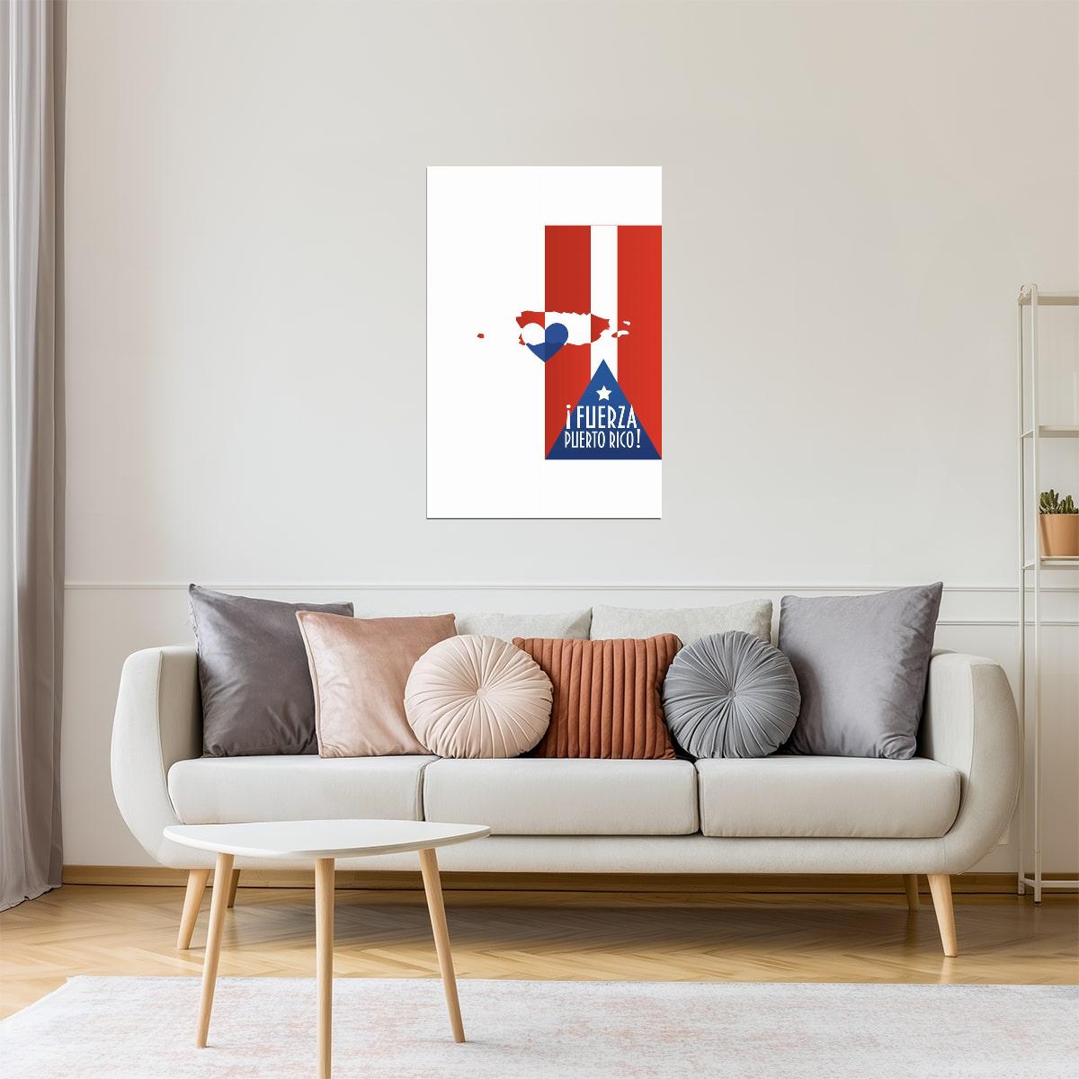 Puerto Rico Relief and Recovery Poster | Hurricane Maria Art | Support Wall Decor