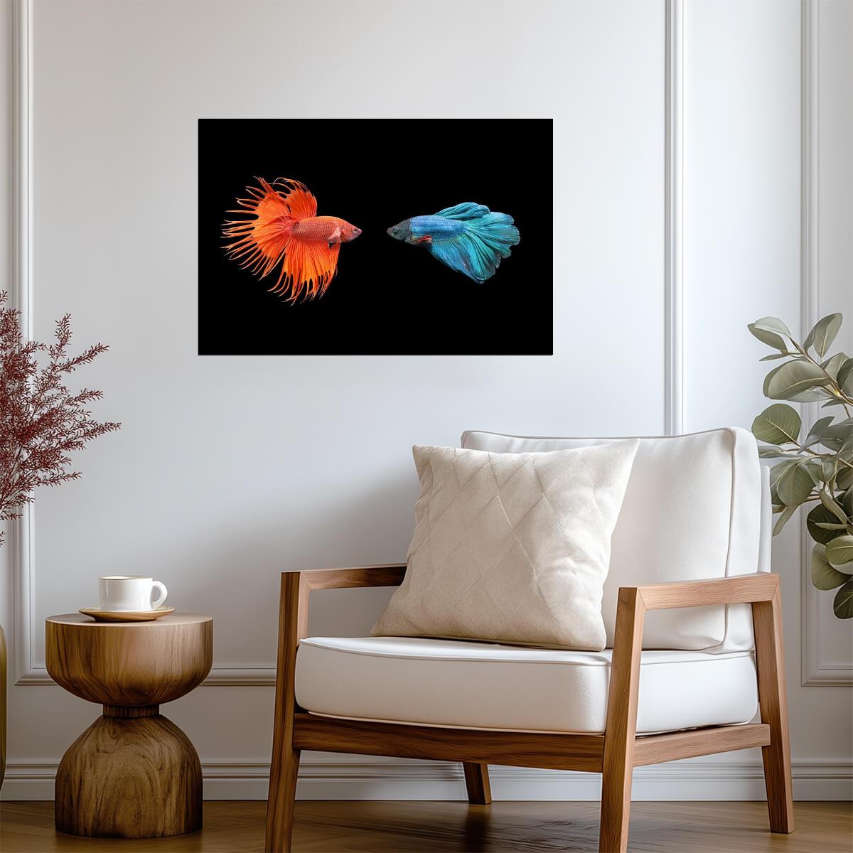 Siamese Fighting Fish (Betta) | Underwater Photography | Aquatic Art Poster - Photography Poster