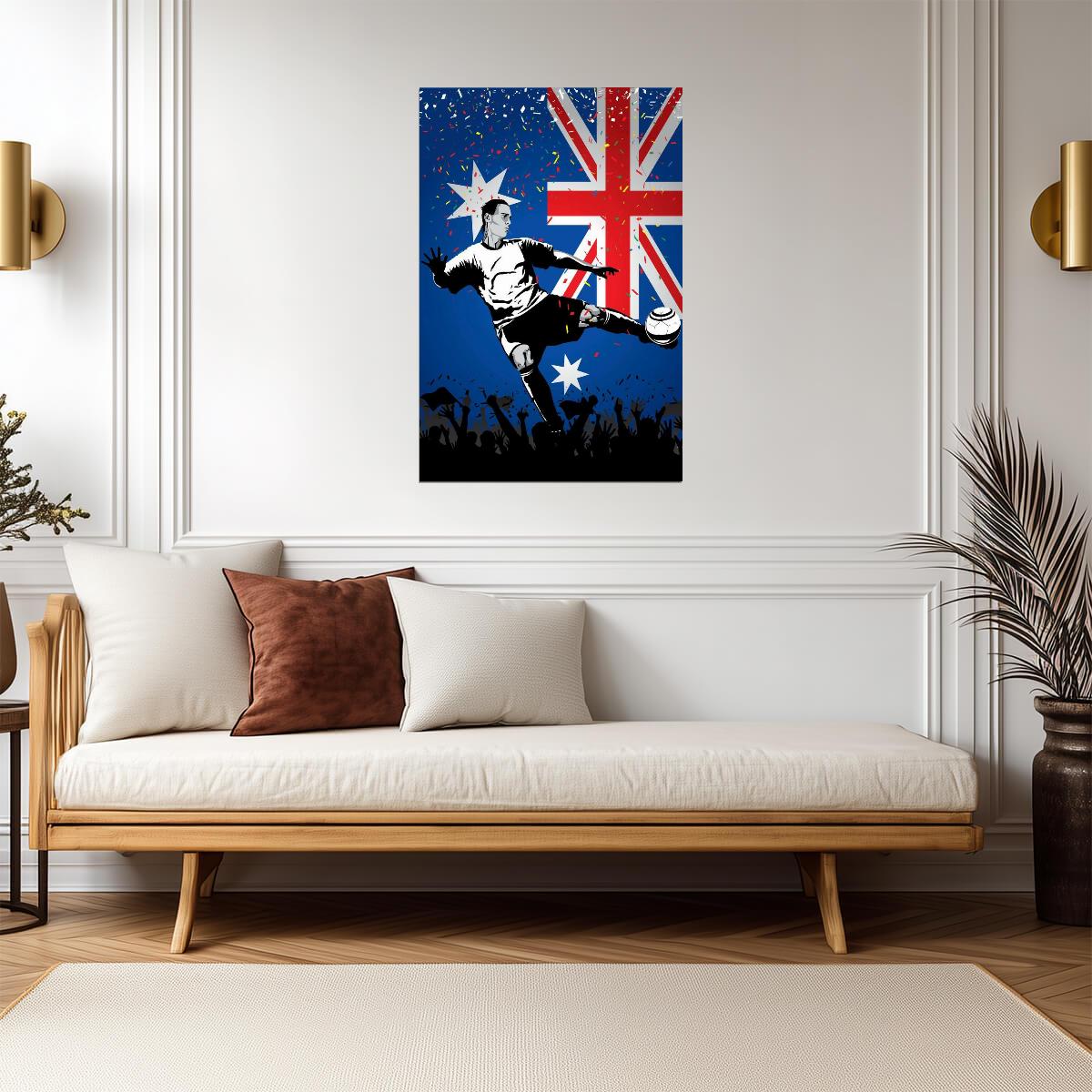 Australia National Soccer Team | Sports Poster | Football Fan Wall Art