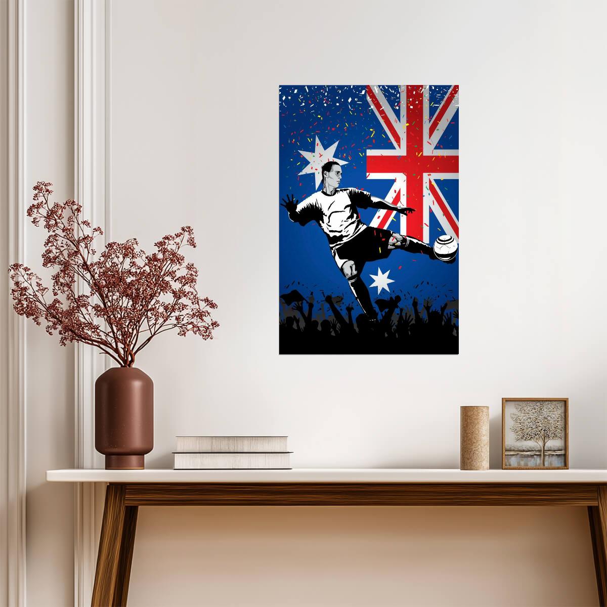 Australia National Soccer Team | Sports Poster | Football Fan Wall Art