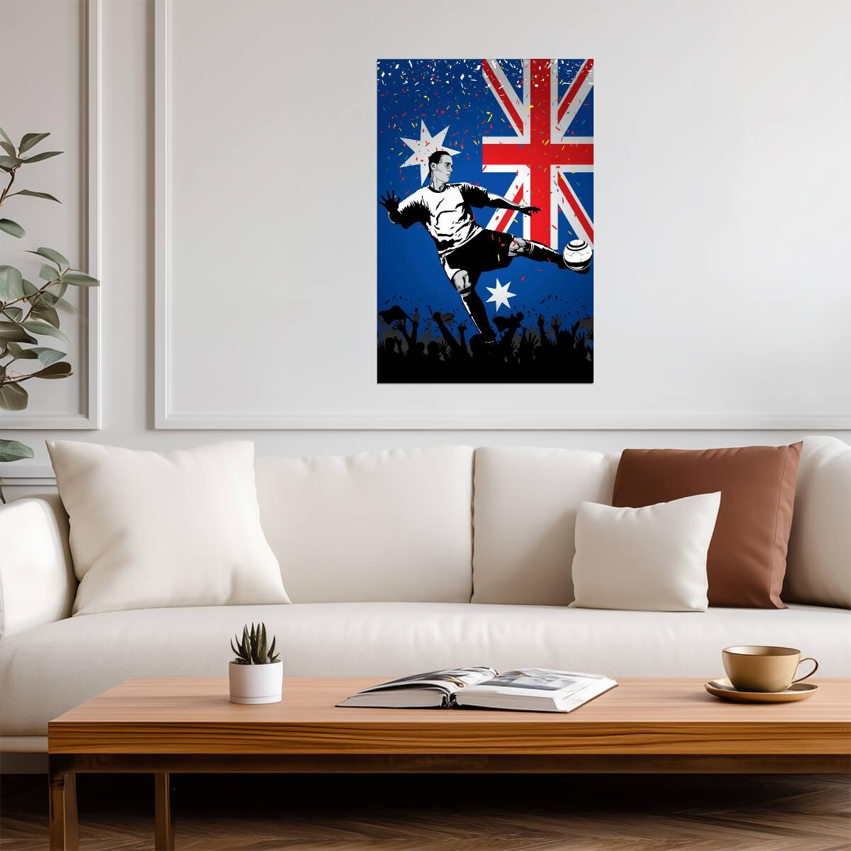 Australia National Soccer Team | Sports Poster | Football Fan Wall Art