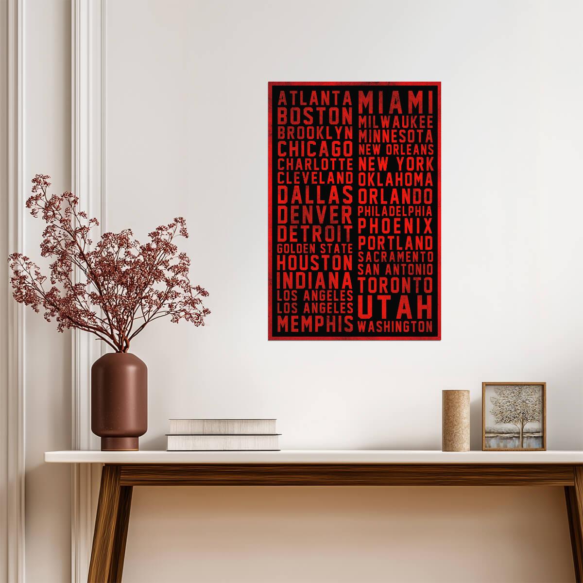 Abstract Sports City Mashup | Modern Sports Art | Team Fan Poster