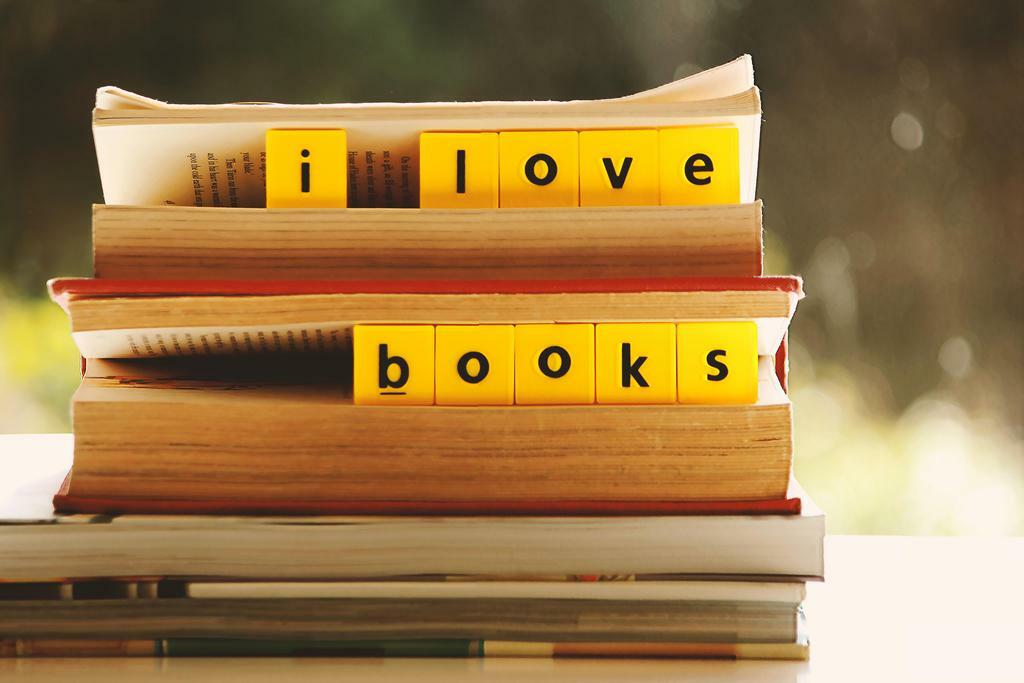 I Love Books Still Life | Bibliophile Photography Print | Reading Nook Decor Poster - Photography Poster