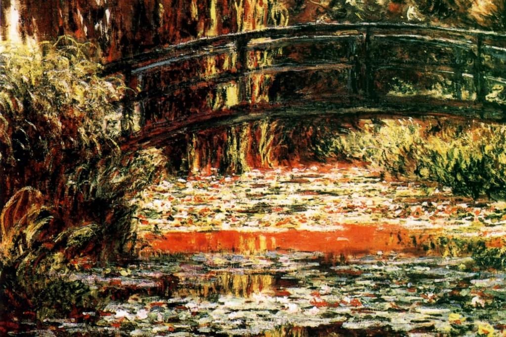 Claude Monet The Japanese Footbridge | Impressionism Art Print | Famous Painting Poster