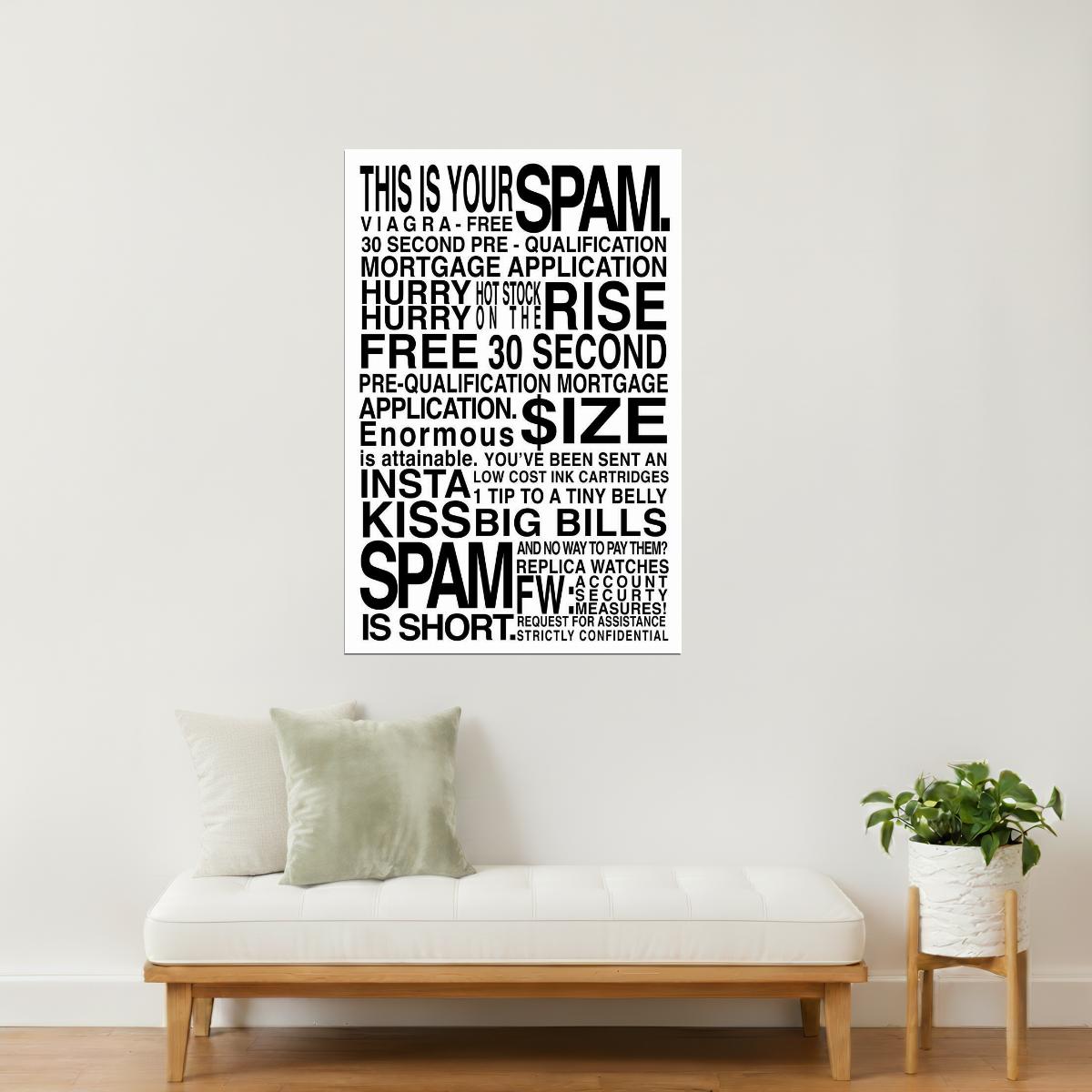 Spamifesto | Funny Demotivational Poster (White)