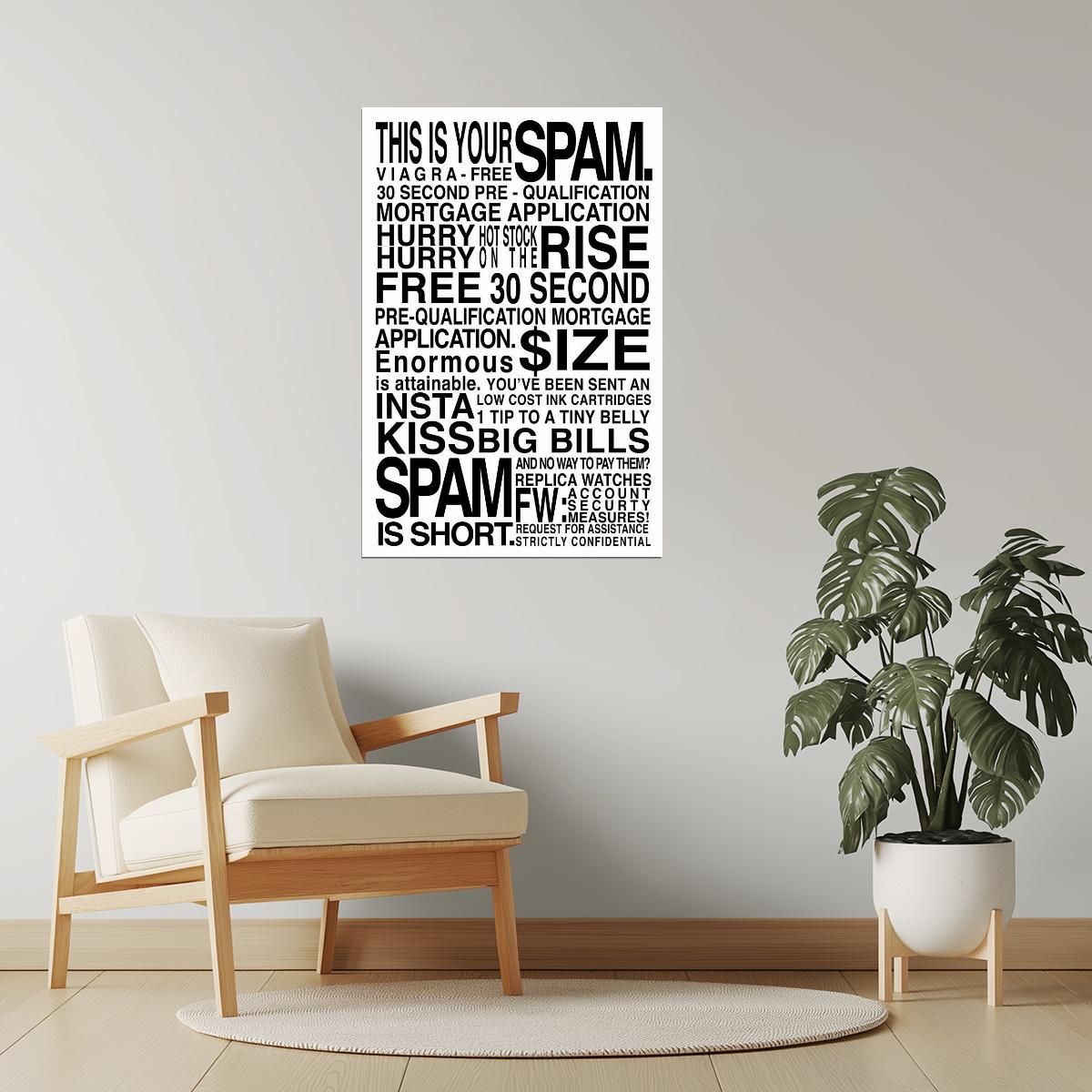 Spamifesto | Funny Demotivational Poster (White)