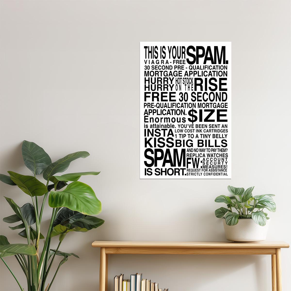 Spamifesto | Funny Demotivational Poster (White)
